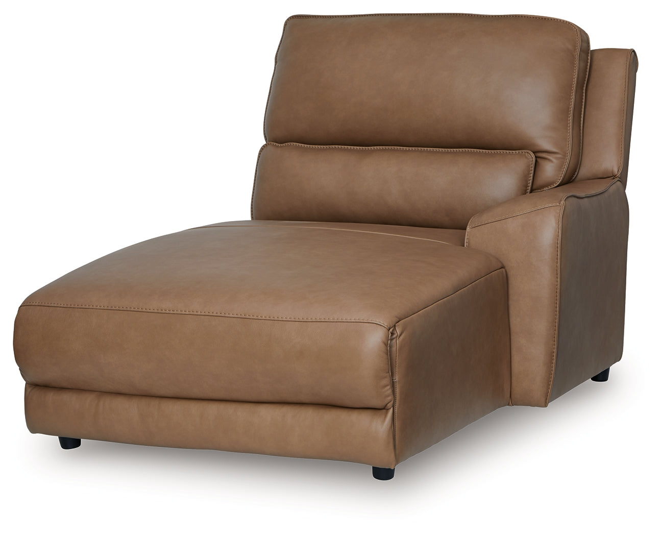 DeepWakes Caramel Right-Arm Facing Press Back Power Chaise - PCU6260697