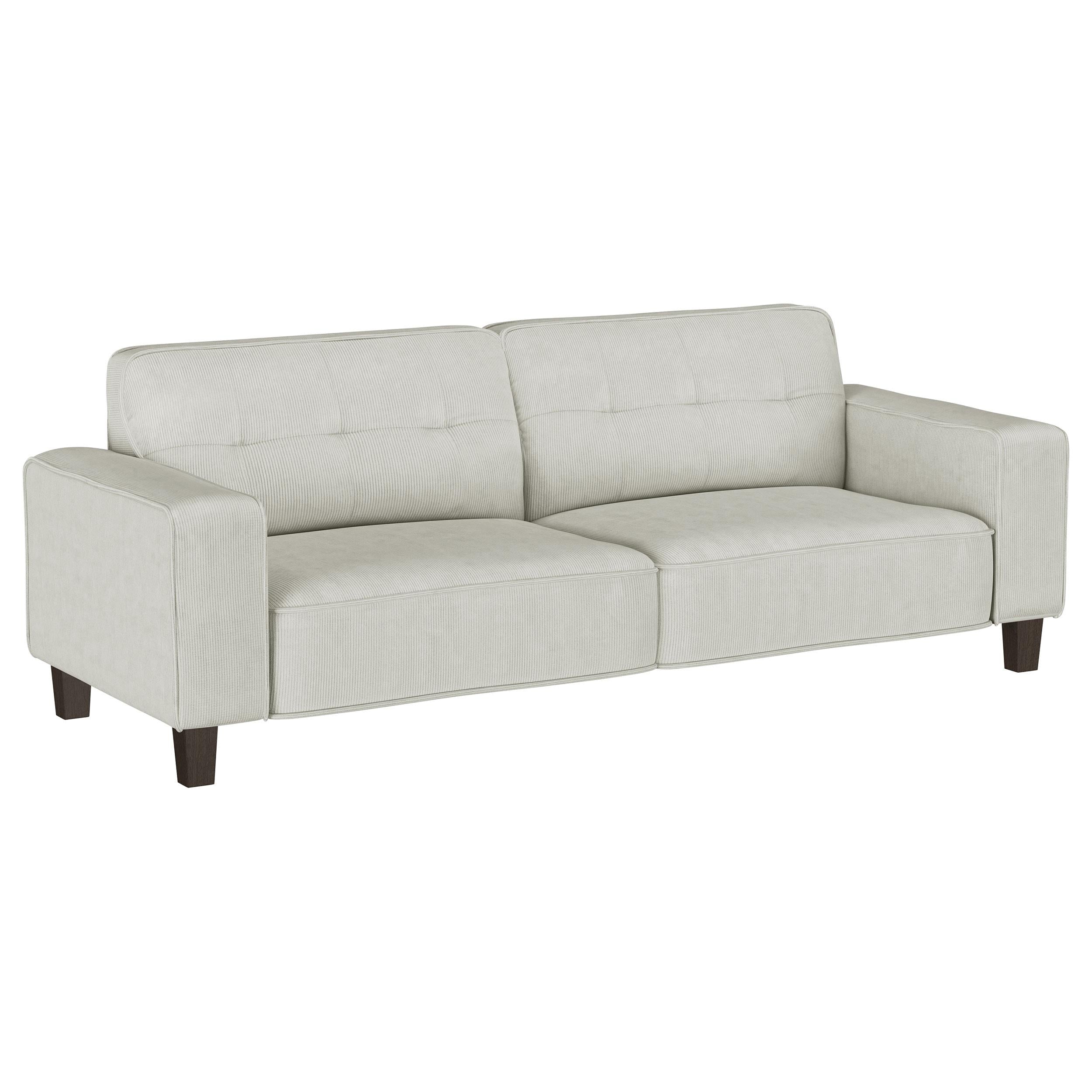 Deerhurst 3-piece Upholstered Tufted Track Arm Sofa Set Beige - 509647-S3