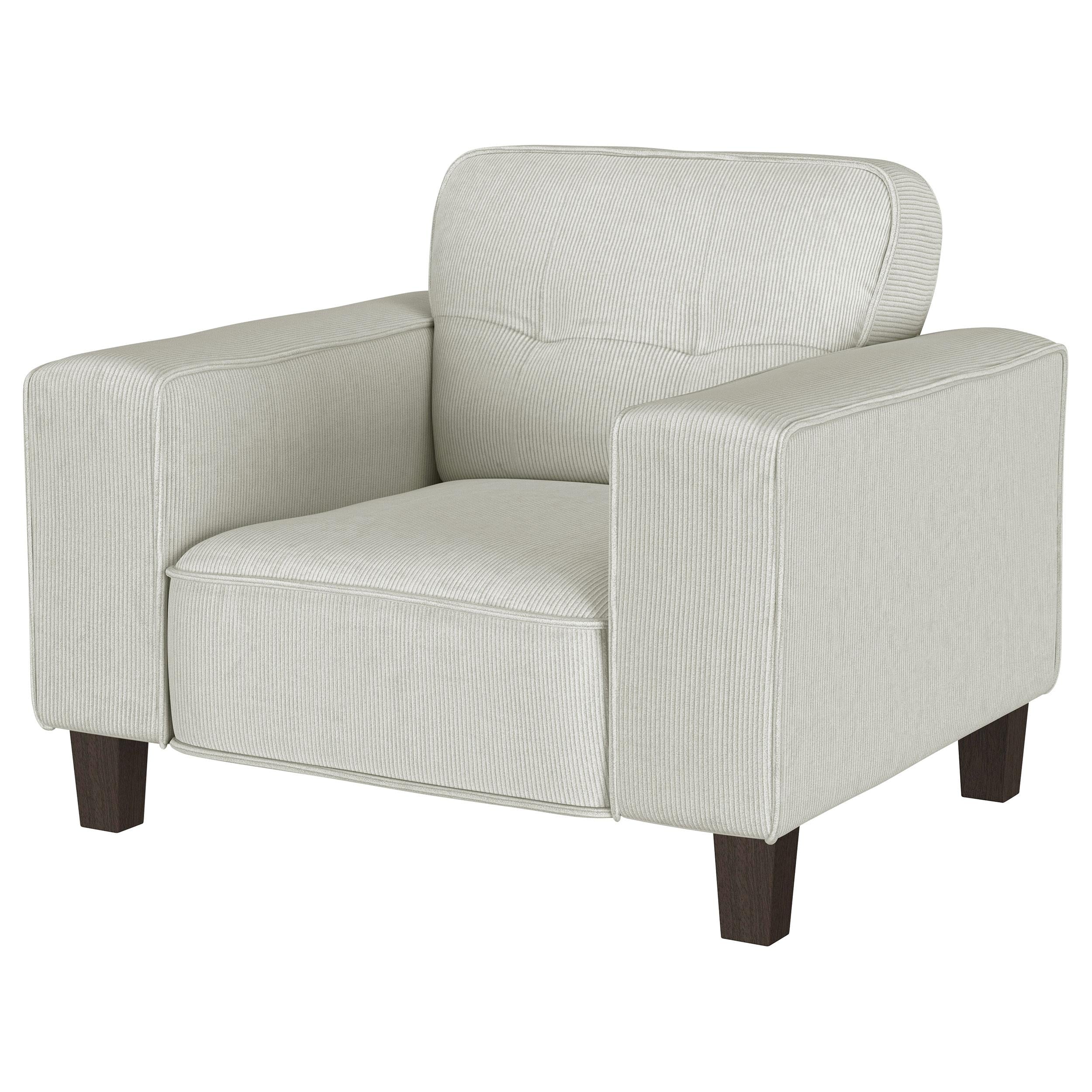 Deerhurst Upholstered Tufted Track Arm Accent Chair Beige - 509649