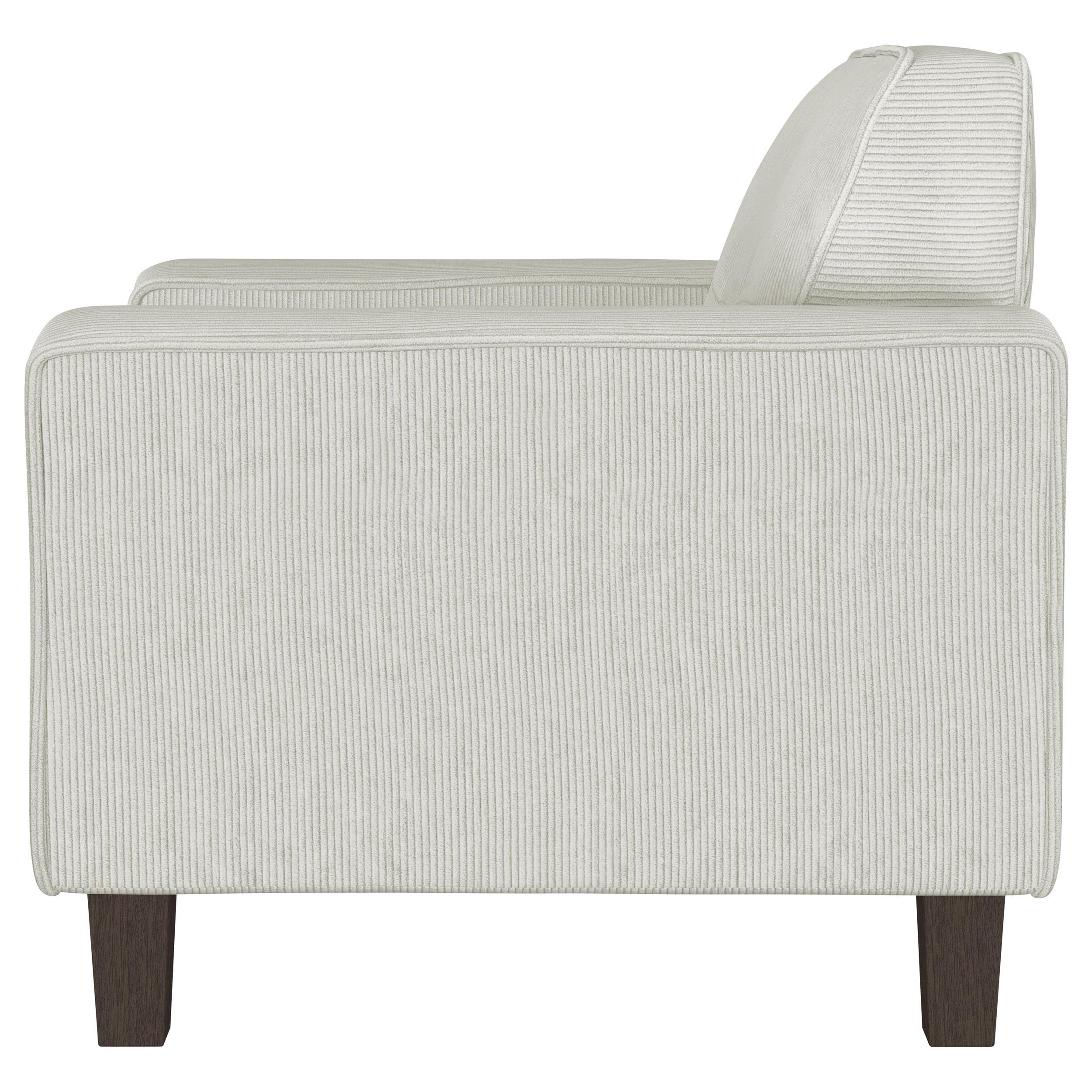 Deerhurst Upholstered Tufted Track Arm Accent Chair Beige - 509649