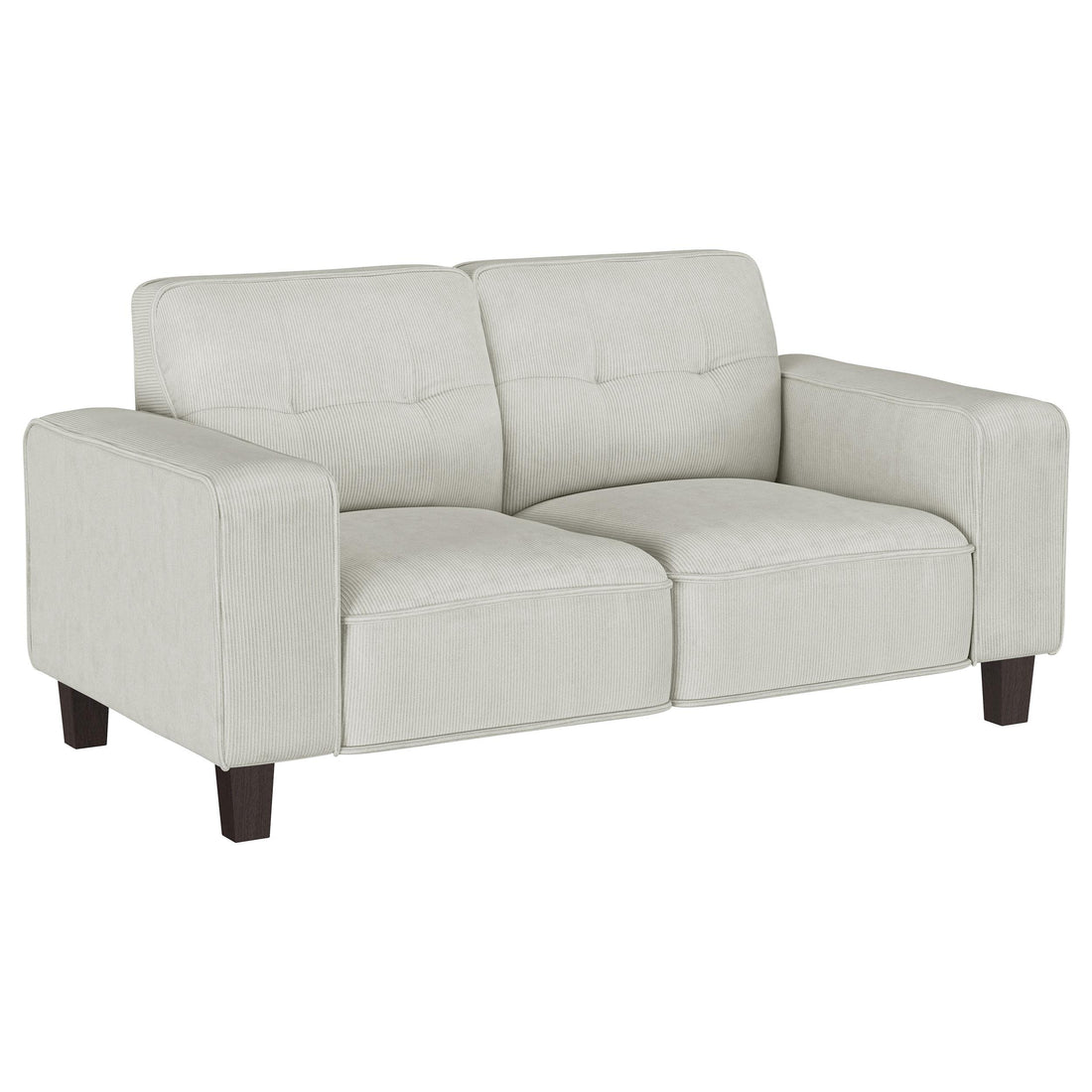 Deerhurst Upholstered Tufted Track Arm Loveseat Beige - 509648