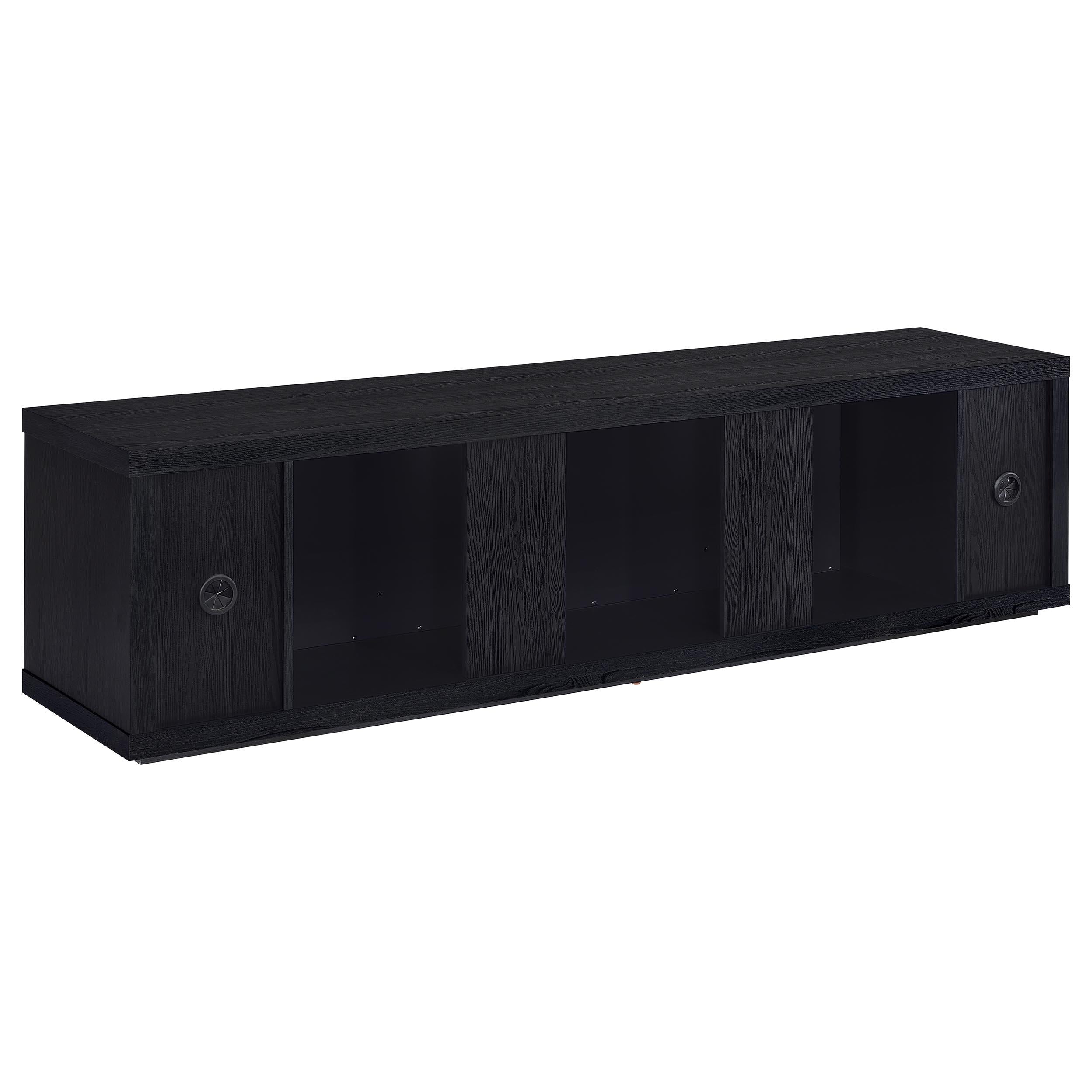 Deiter 79-inch TV Stand Fireplace Media Console Black - 722833