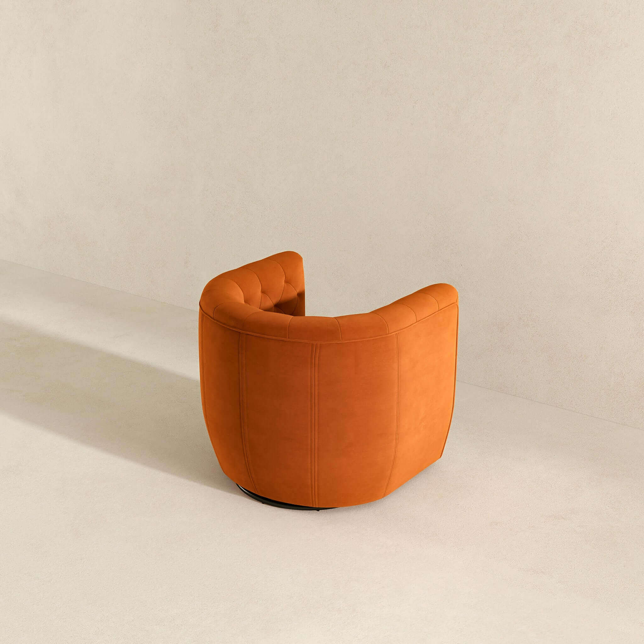 Delaney Burnt Orange Velvet Swivel Chair - SCH00500201