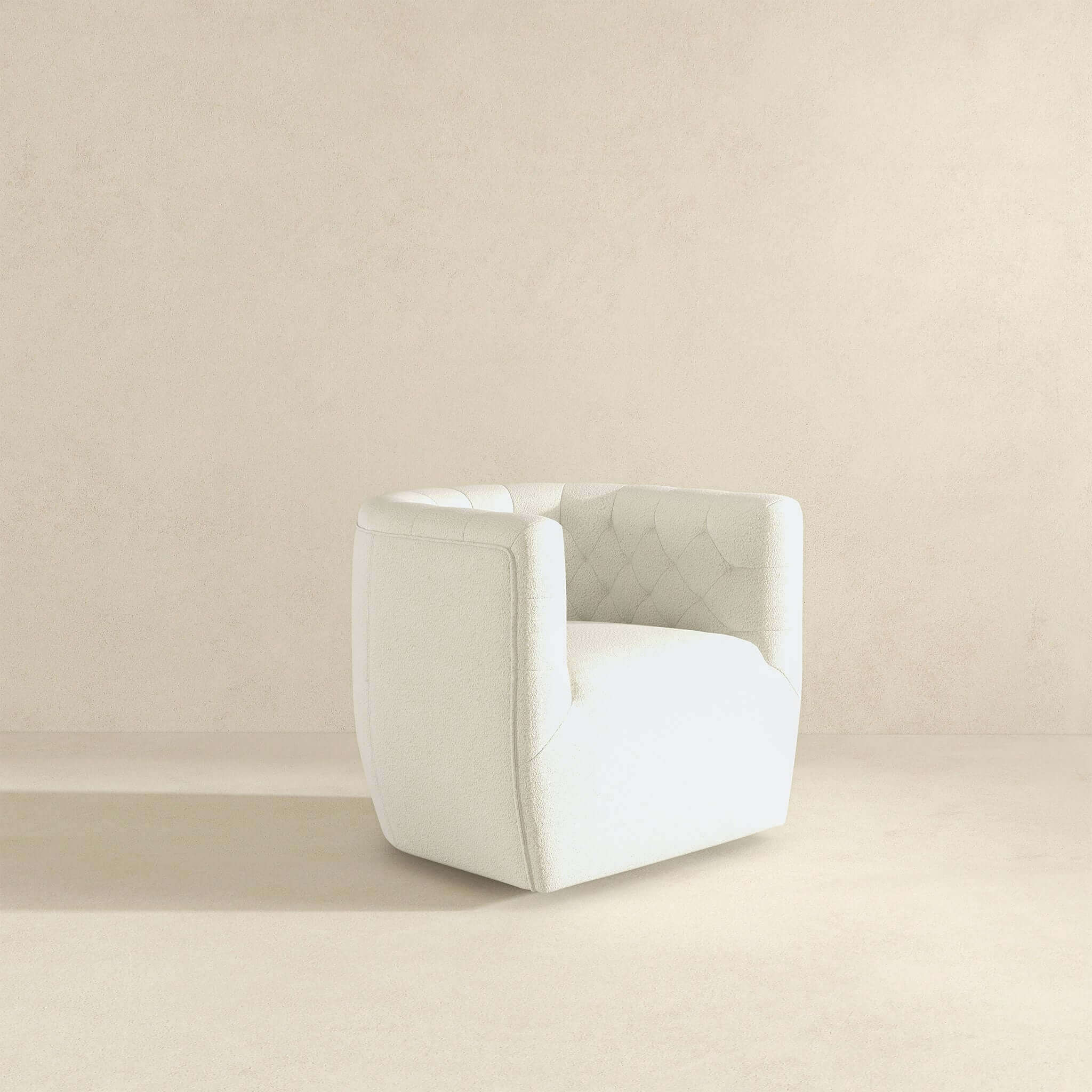 Delaney Cream Boucle Swivel Chair - SCH00500211