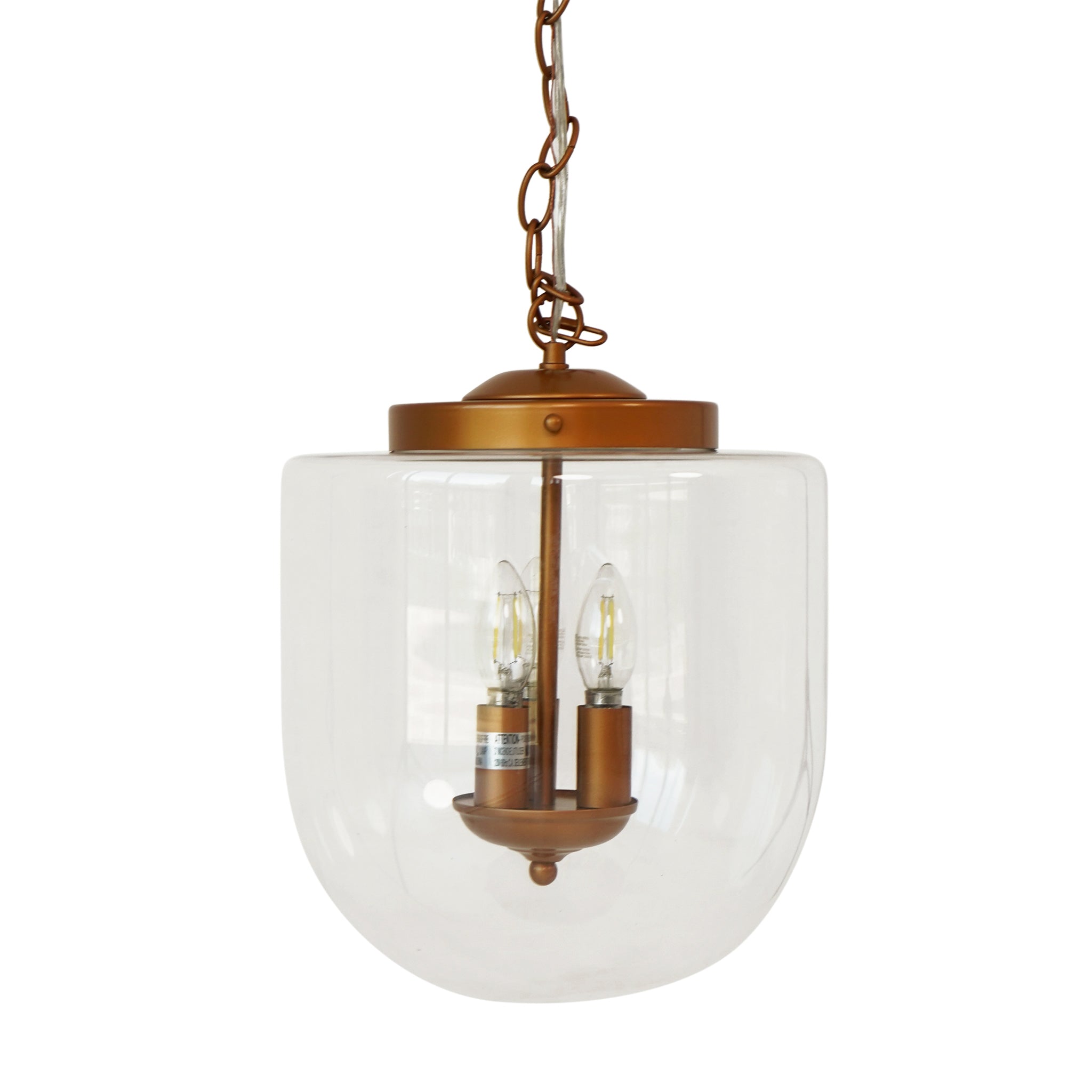 Delphi Pendant Lamp - Coarse Gold and Clear Glass - PNL04102601