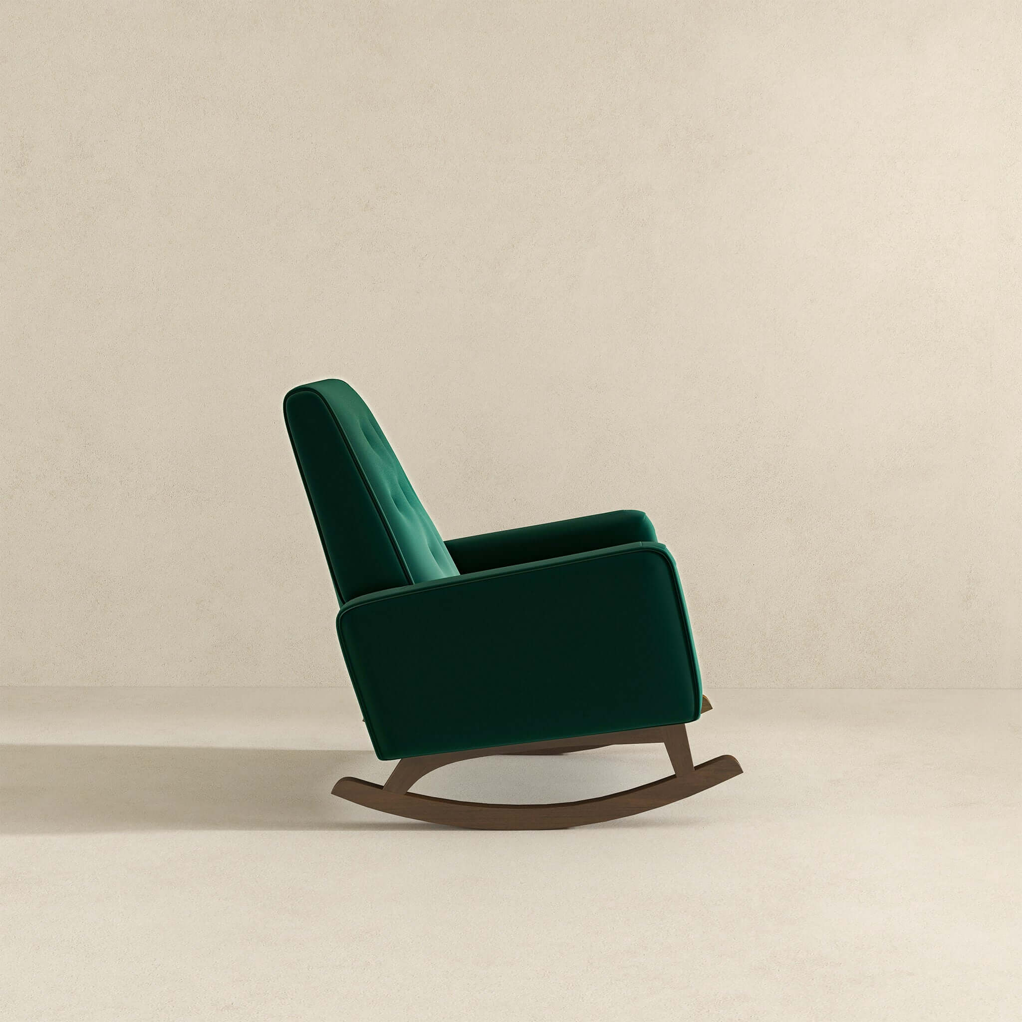 Demetrius Green Velvet Solid Wood Rocking Chair - RCH00500503