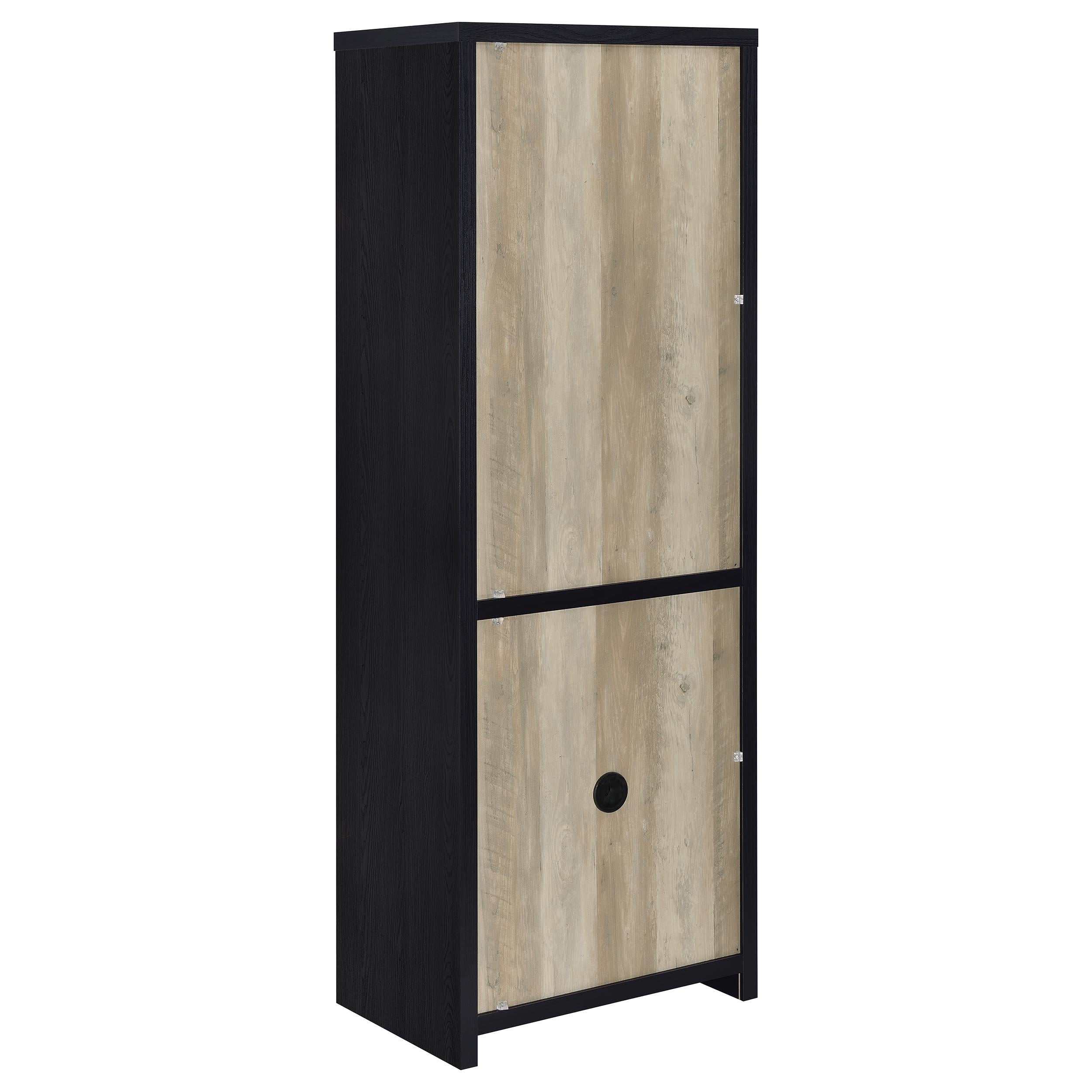 Denison 67-inch 2-door Media Tower Storage Cabinet Black - 720224