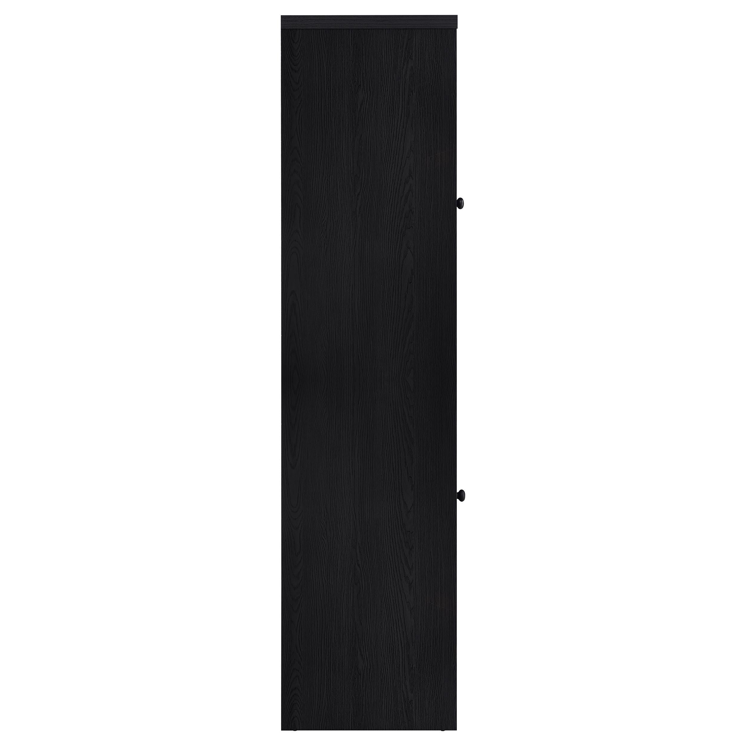 Denison 67-inch 2-door Media Tower Storage Cabinet Black - 720224