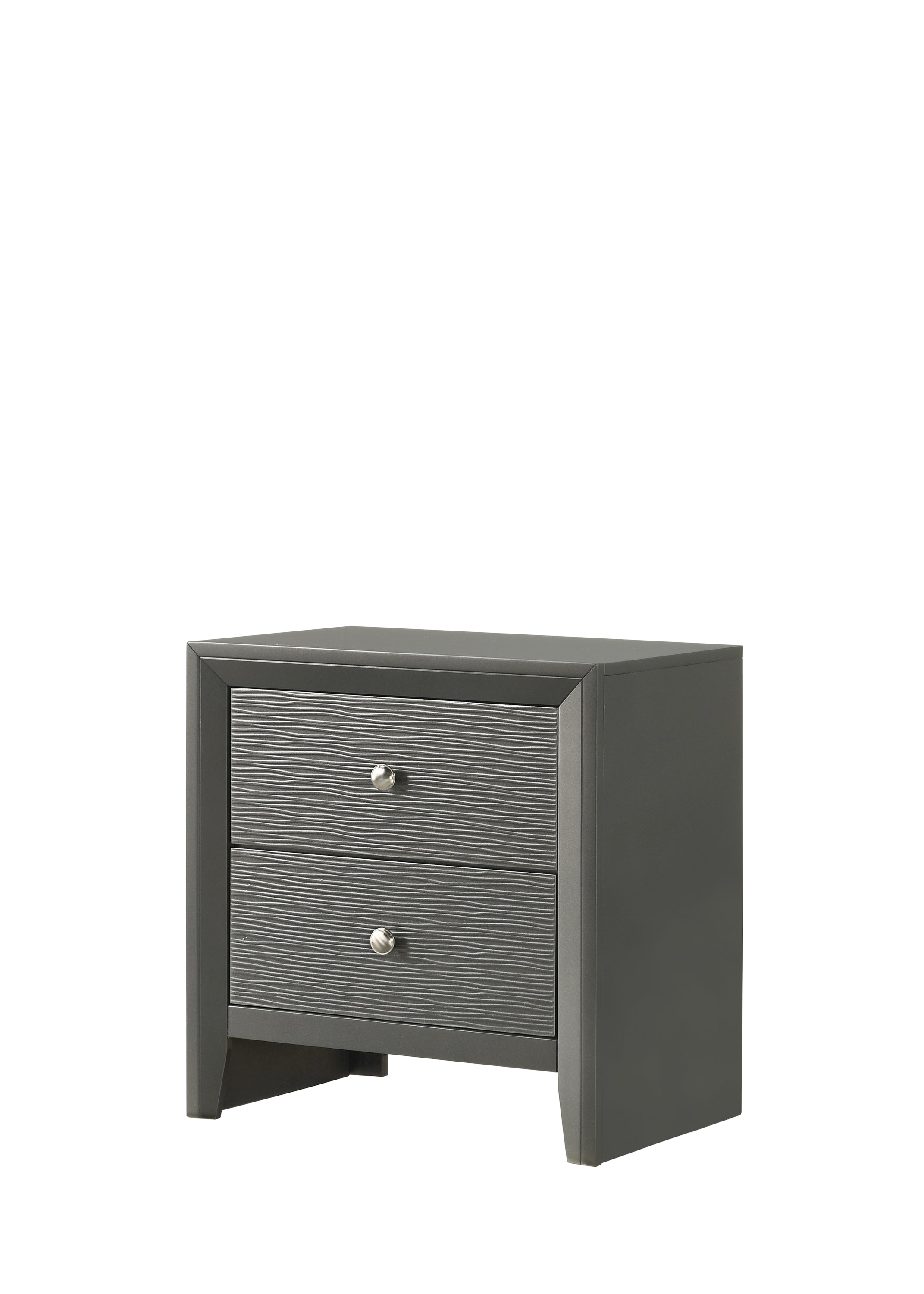 Denker Gunmetal Panel Bedroom Set - SET | B4715-Q-HBFB | B4715-Q-RAIL | B4715-2 | B4715-4 - Bien Home Furniture &amp; Electronics