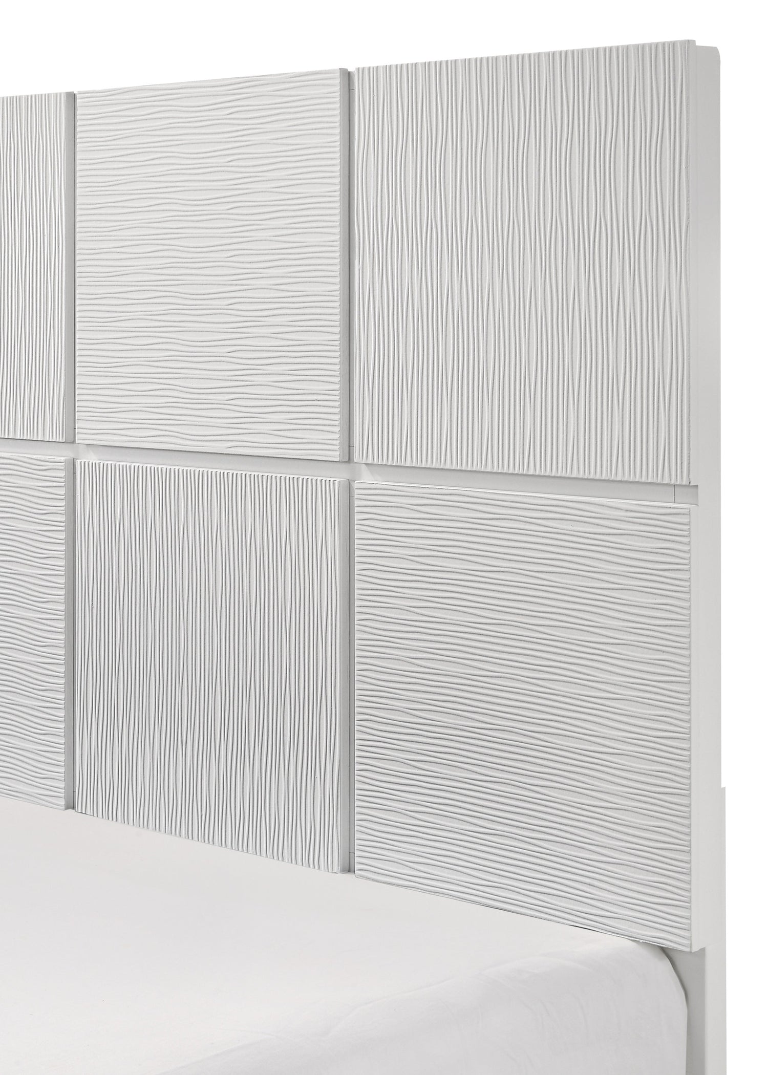 Denker White King Panel Bed - SET | B4712-K-HBFB | B4712-K-RAIL - Bien Home Furniture & Electronics