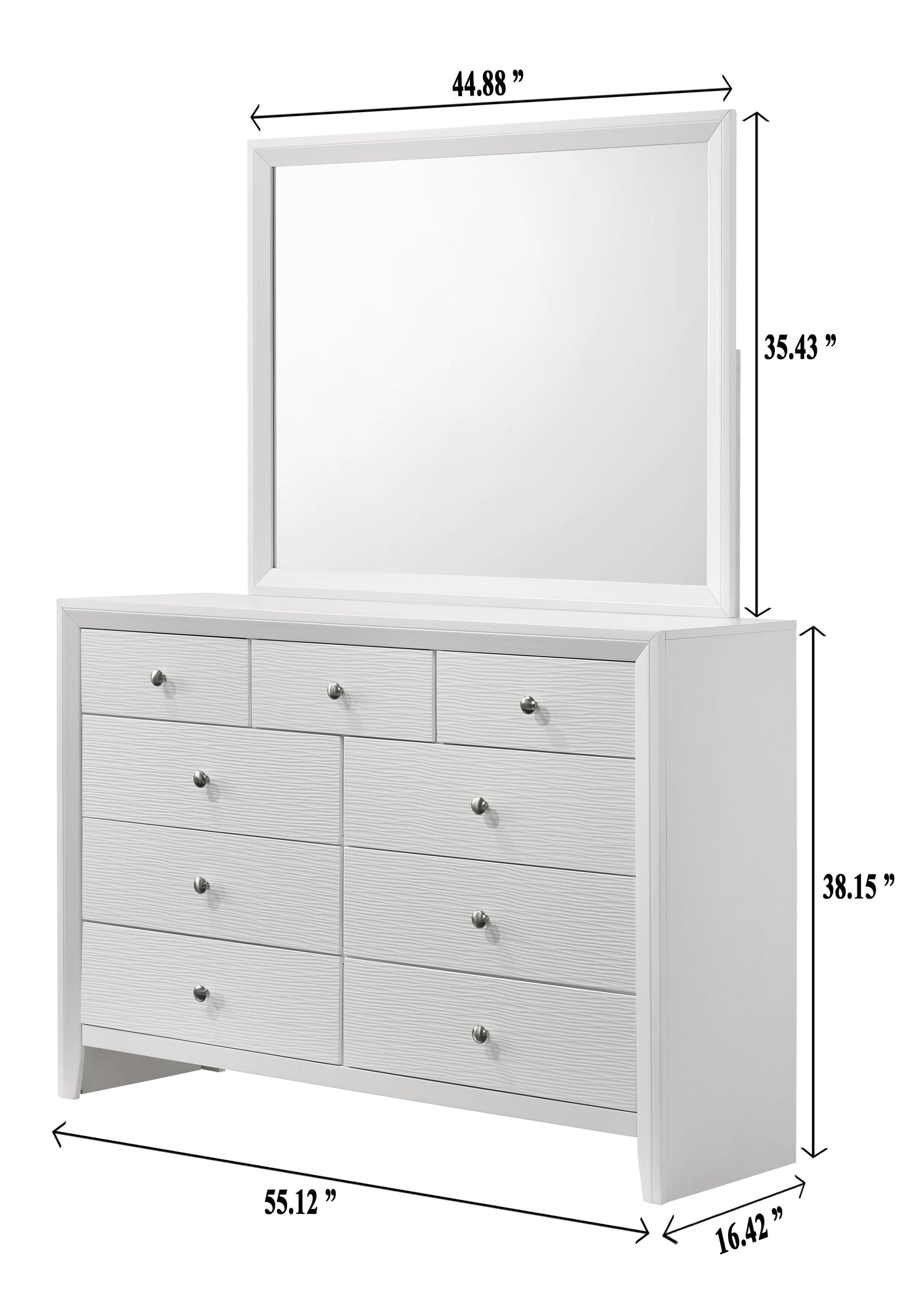 Denker White Panel Youth Bedroom Set - SET | B4712-F-HBFB | B4712-F-RAIL | B4710-2 | B4710-4 - Bien Home Furniture &amp; Electronics