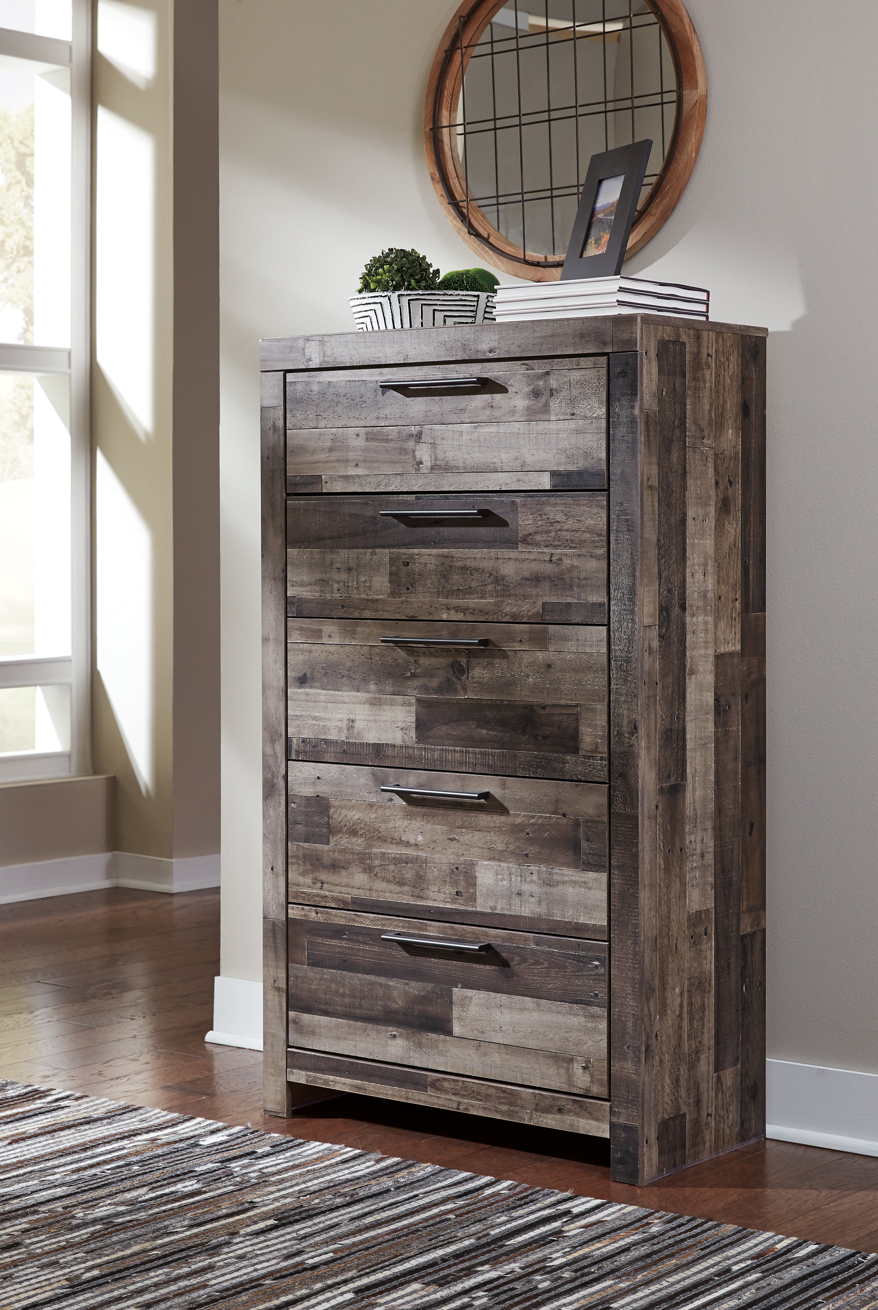 Derekson Full Panel Bed, Dresser and Chest - B200B77