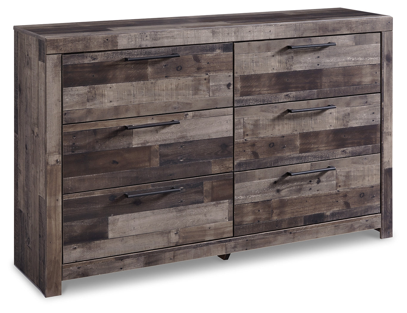 Derekson Multi Gray Queen Panel Headboard, Dresser, Chest and Nightstand - B200B56