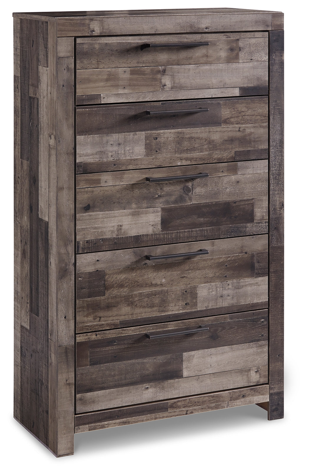 Derekson Multi Gray Queen Storage Bed, 2 Chests and 2 Nightstands - B200B71