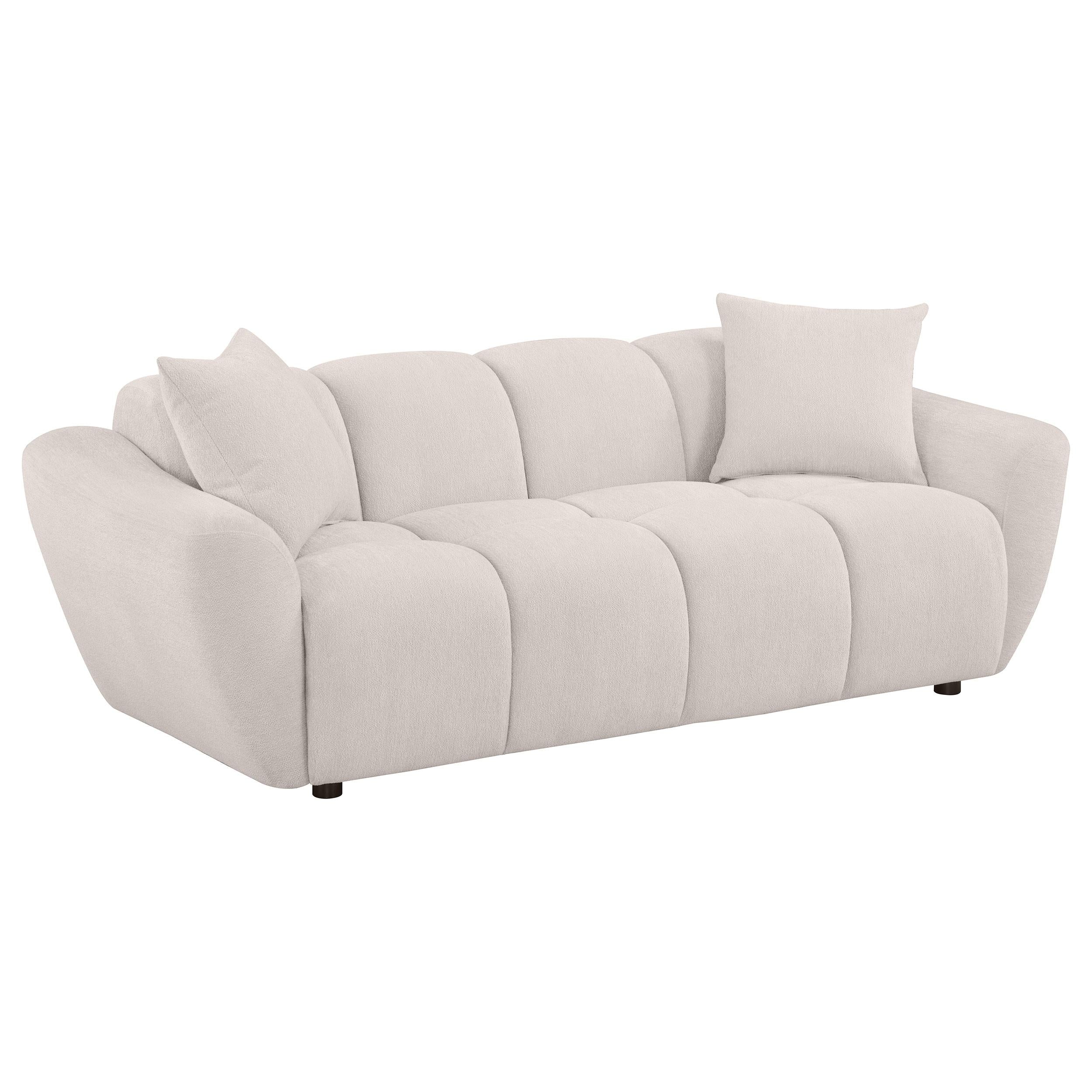 Destino 2-piece Chenille Splayed Arm Sofa Set Greige - 509301-S2