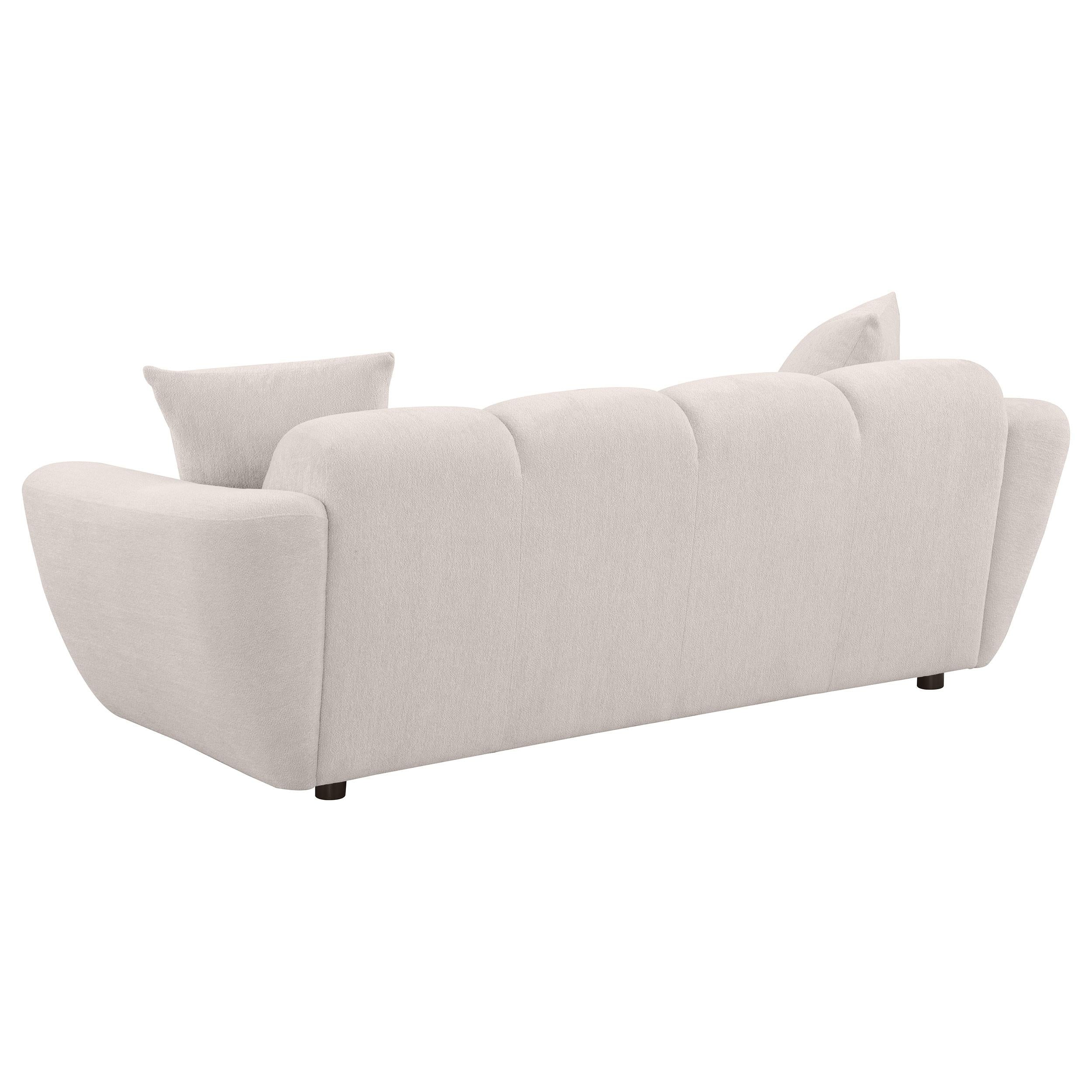 Destino 3-piece Chenille Splayed Arm Sofa Set Greige - 509301-S3