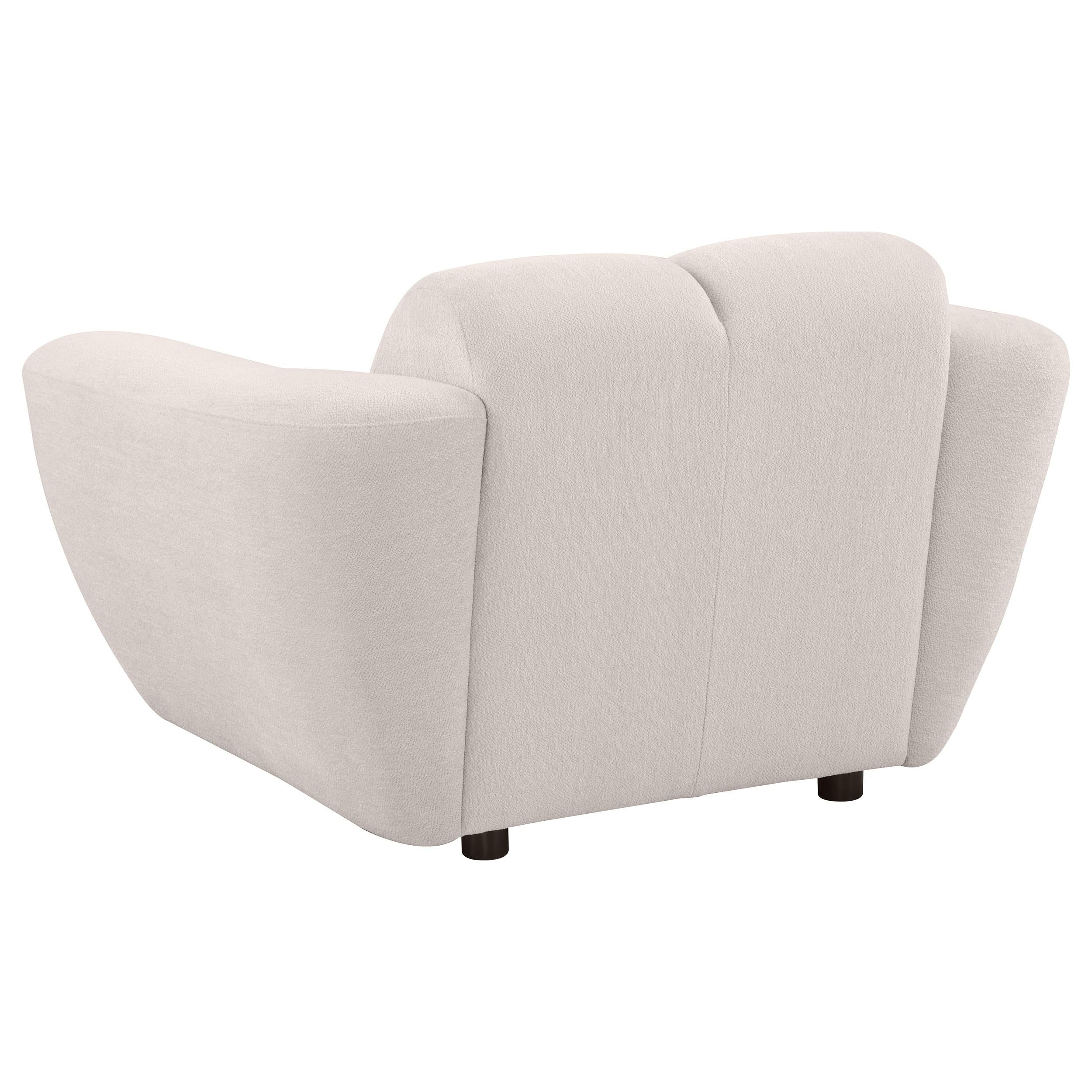 Destino Chenille Upholstered Splayed Arm Accent Chair Greige - 509303
