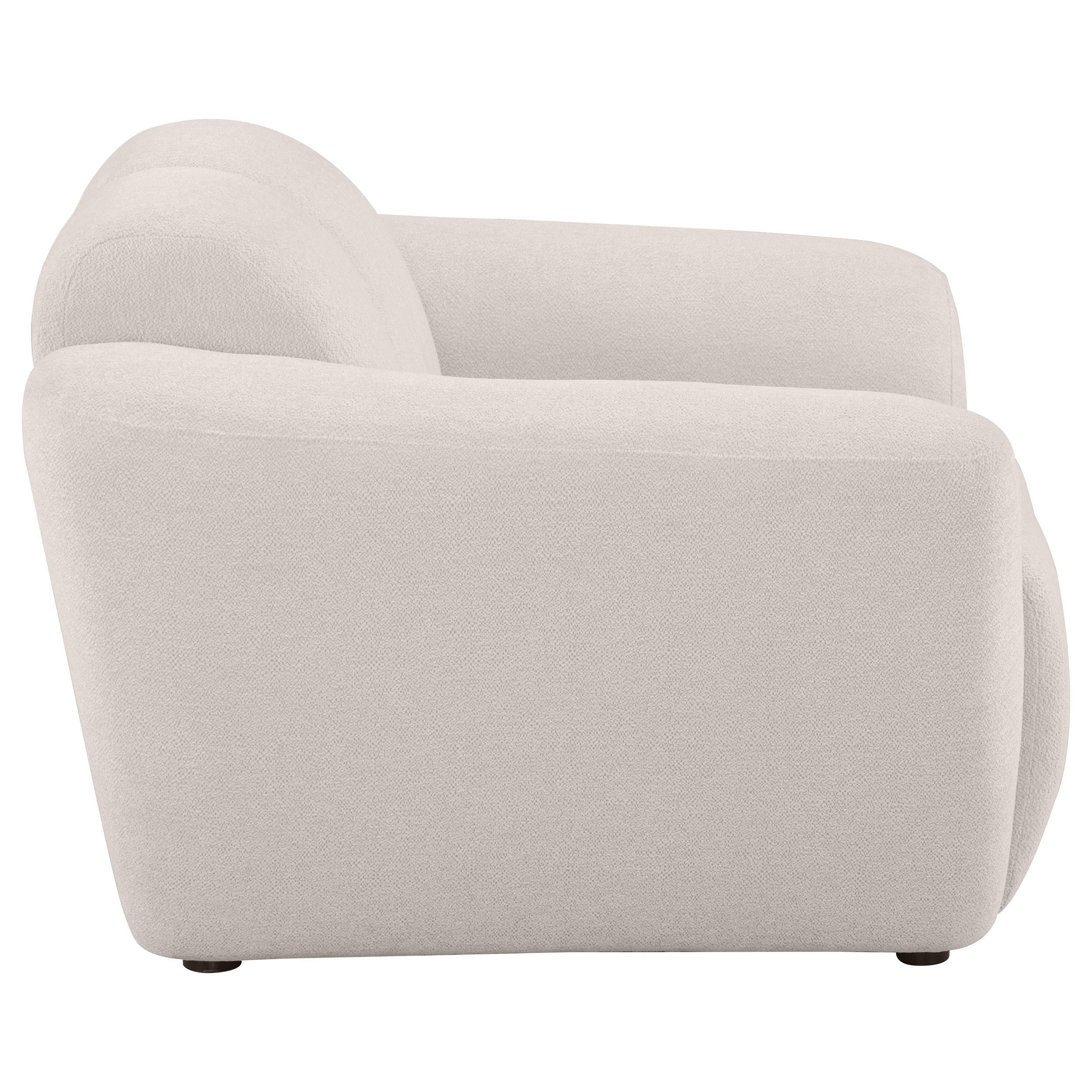 Destino Chenille Upholstered Splayed Arm Accent Chair Greige - 509303