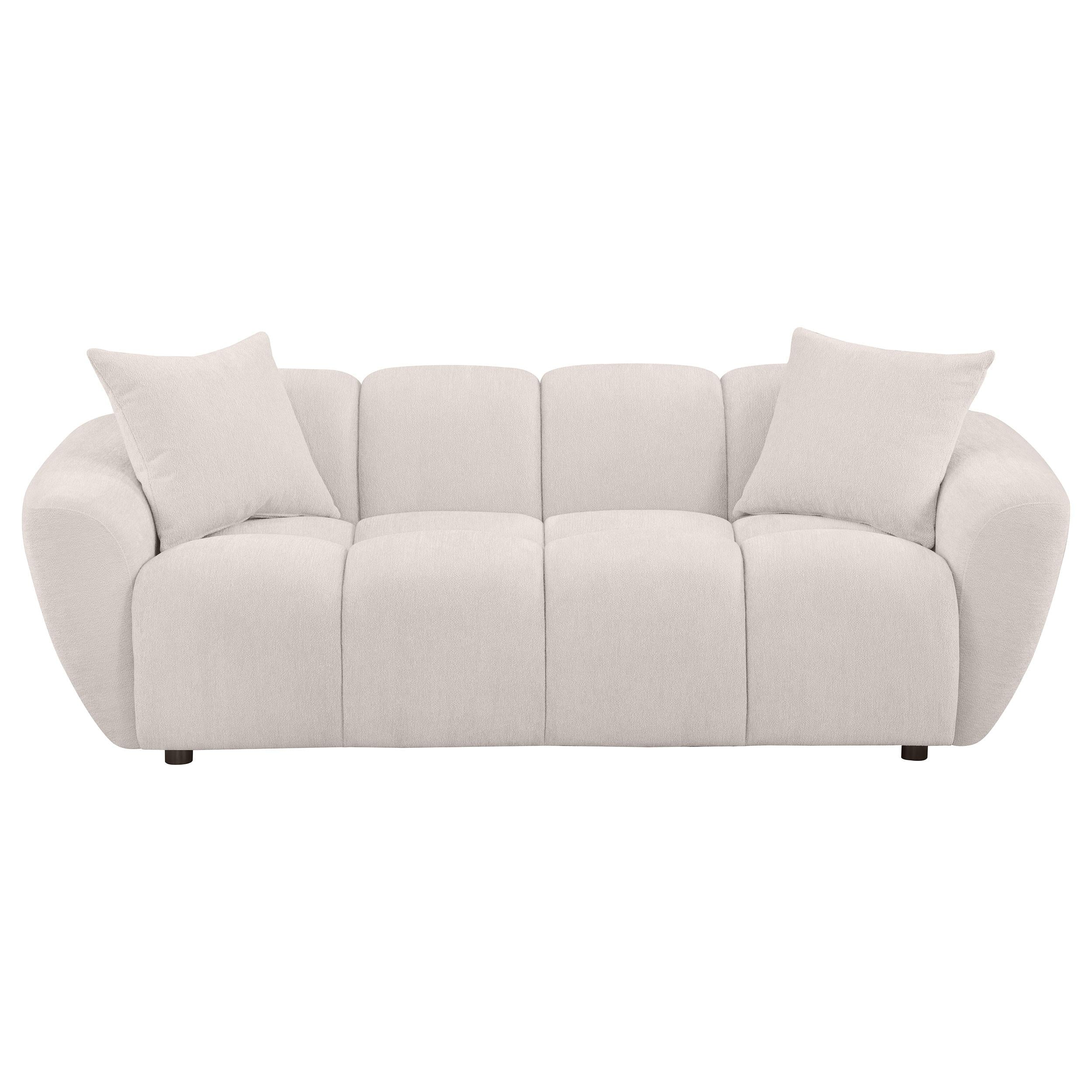 Destino Chenille Upholstered Splayed Arm Sofa Greige - 509301