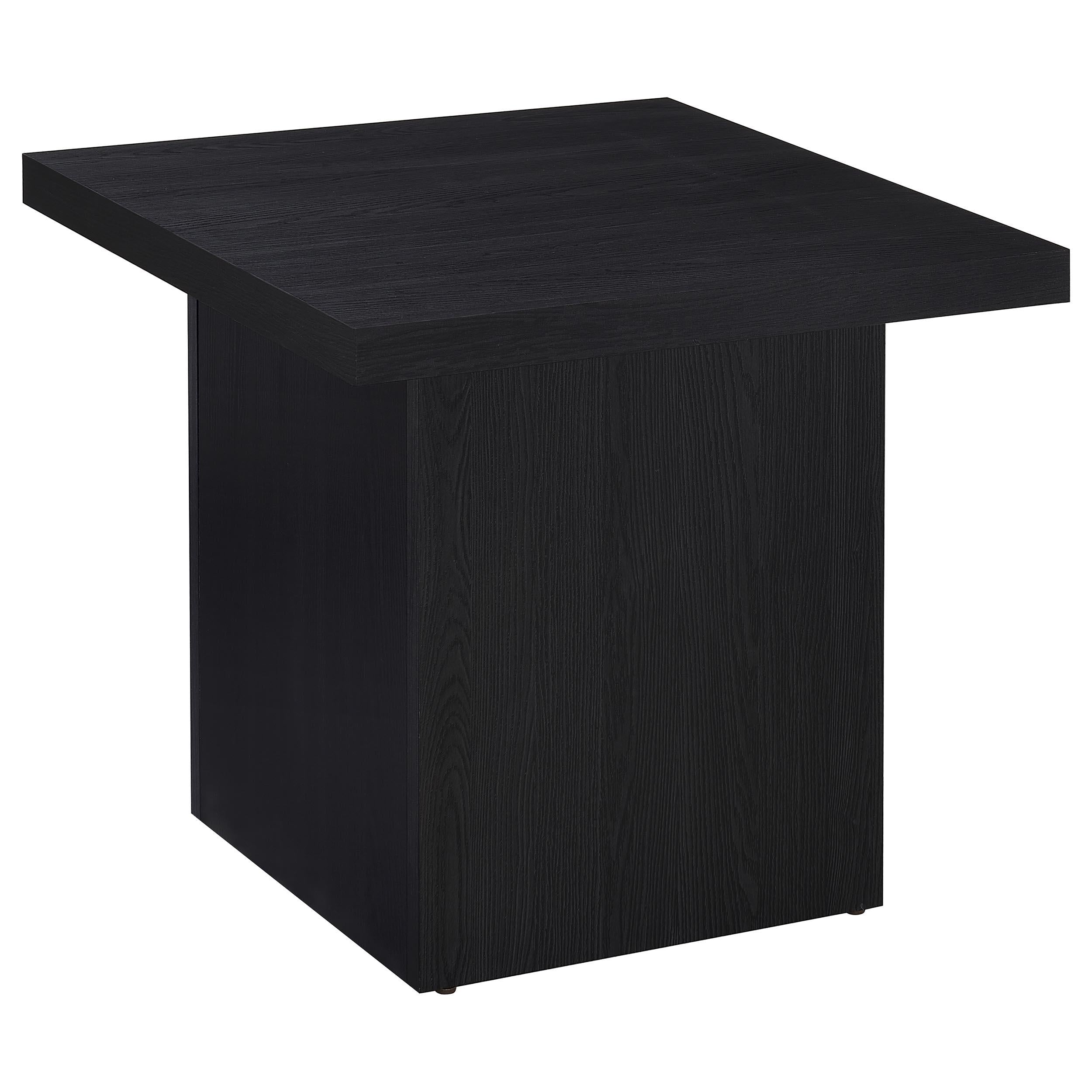 Devar 2-piece Square Cocktail Coffee End Table Set Black - 706408-S2