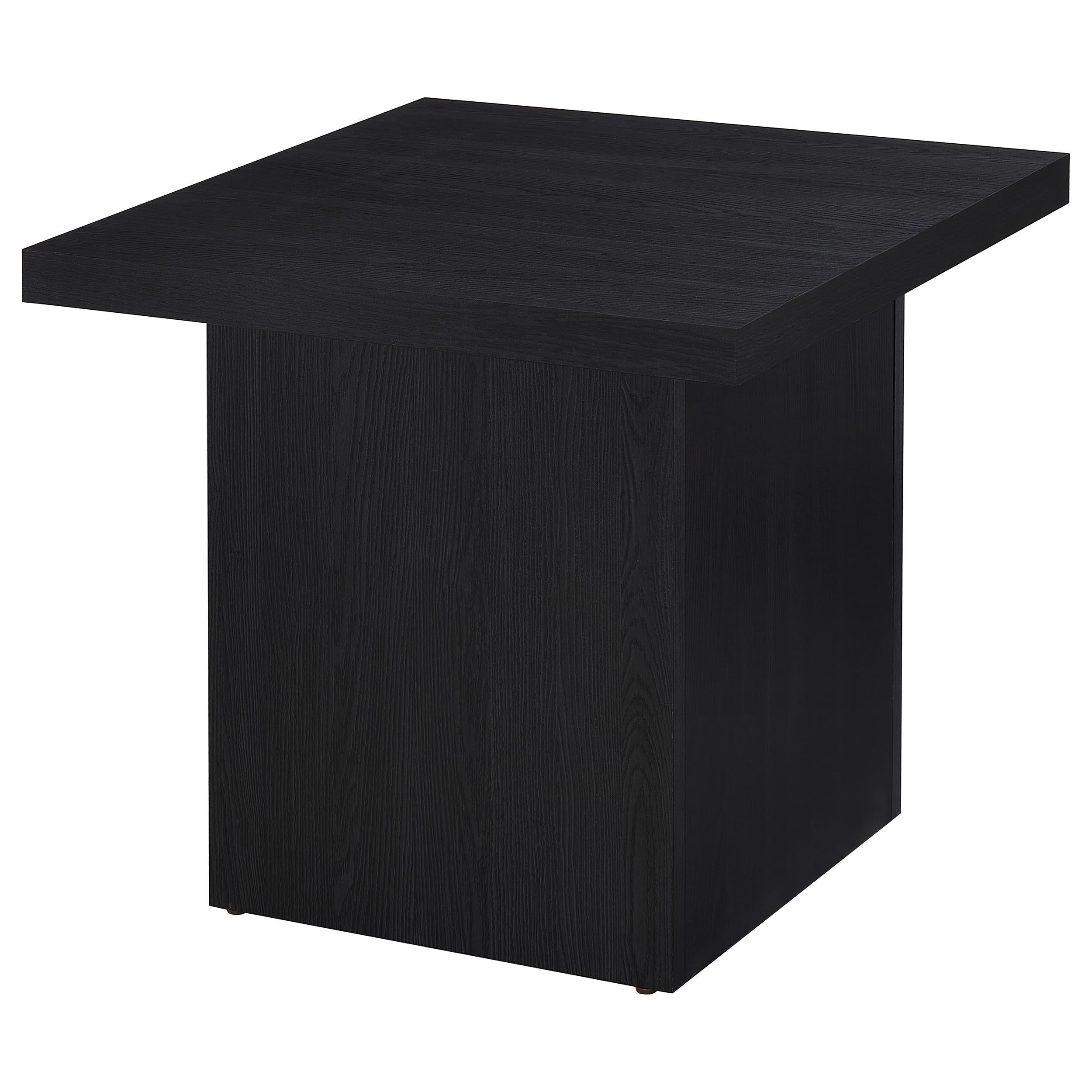 Devar 2-piece Square Cocktail Coffee End Table Set Black - 706408-S2