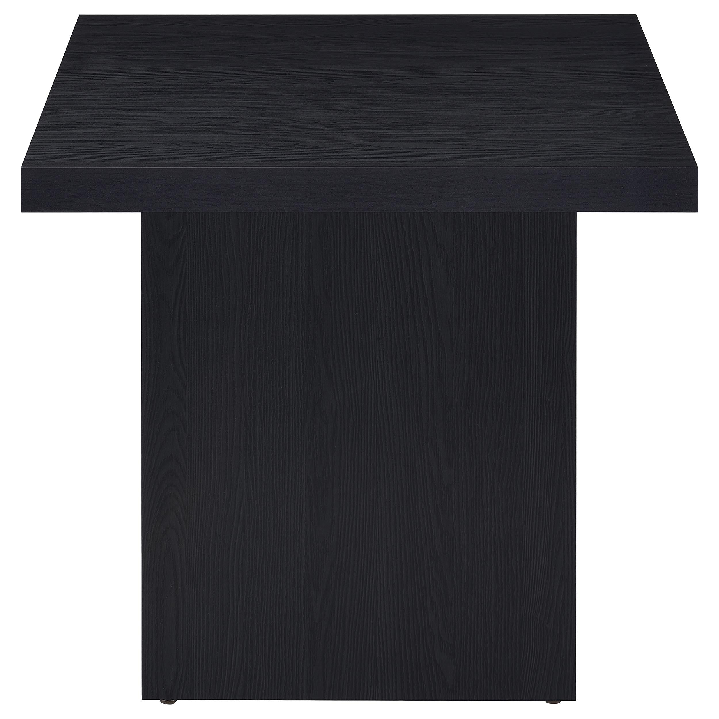 Devar 2-piece Square Cocktail Coffee End Table Set Black - 706408-S2