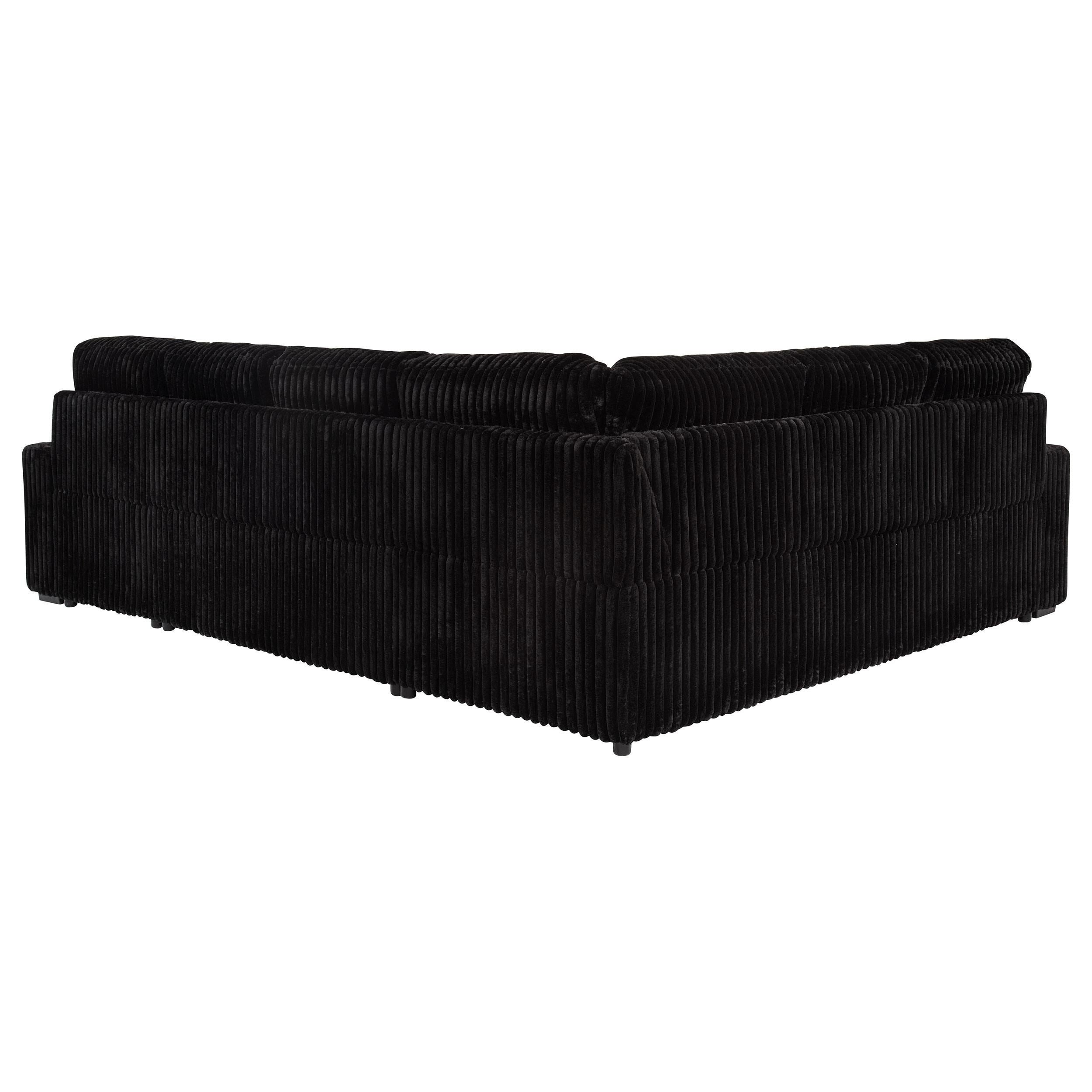 Devonshire Sleeper Sectional Sofa Storage Chaise Black - 511049
