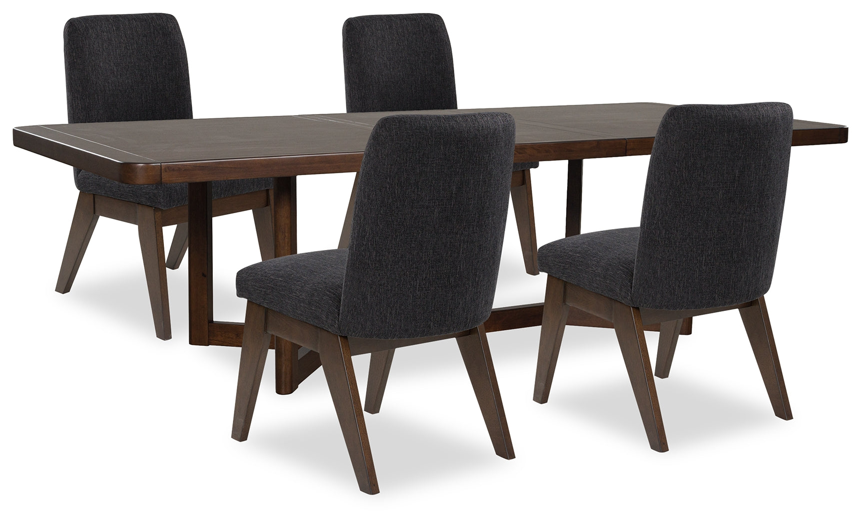 Dilenno Dark Brown Extendable Dining Room Set from Ashley - Luna Furniture