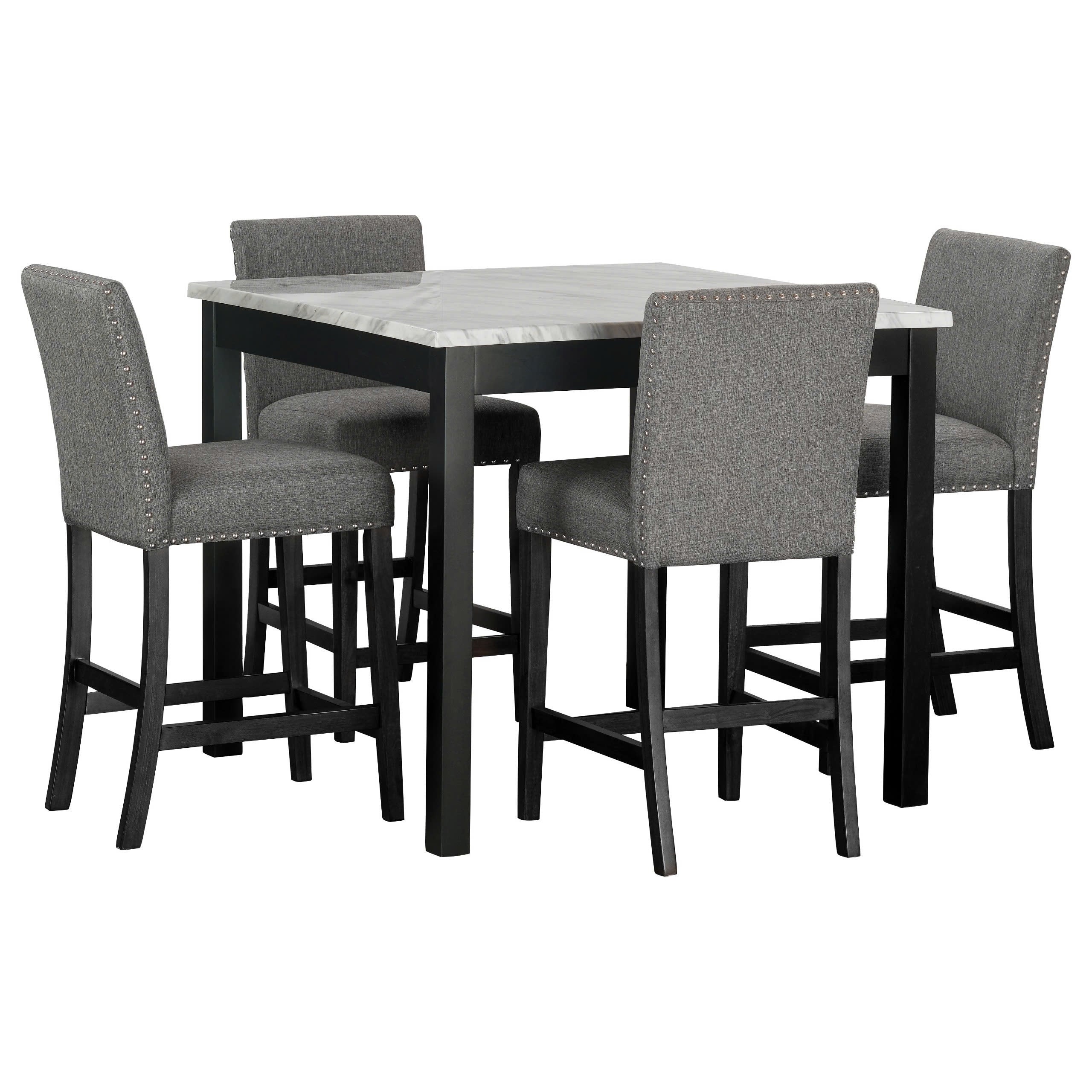 Dior12 - Pub Table + 4 Chair Set - DIOR12