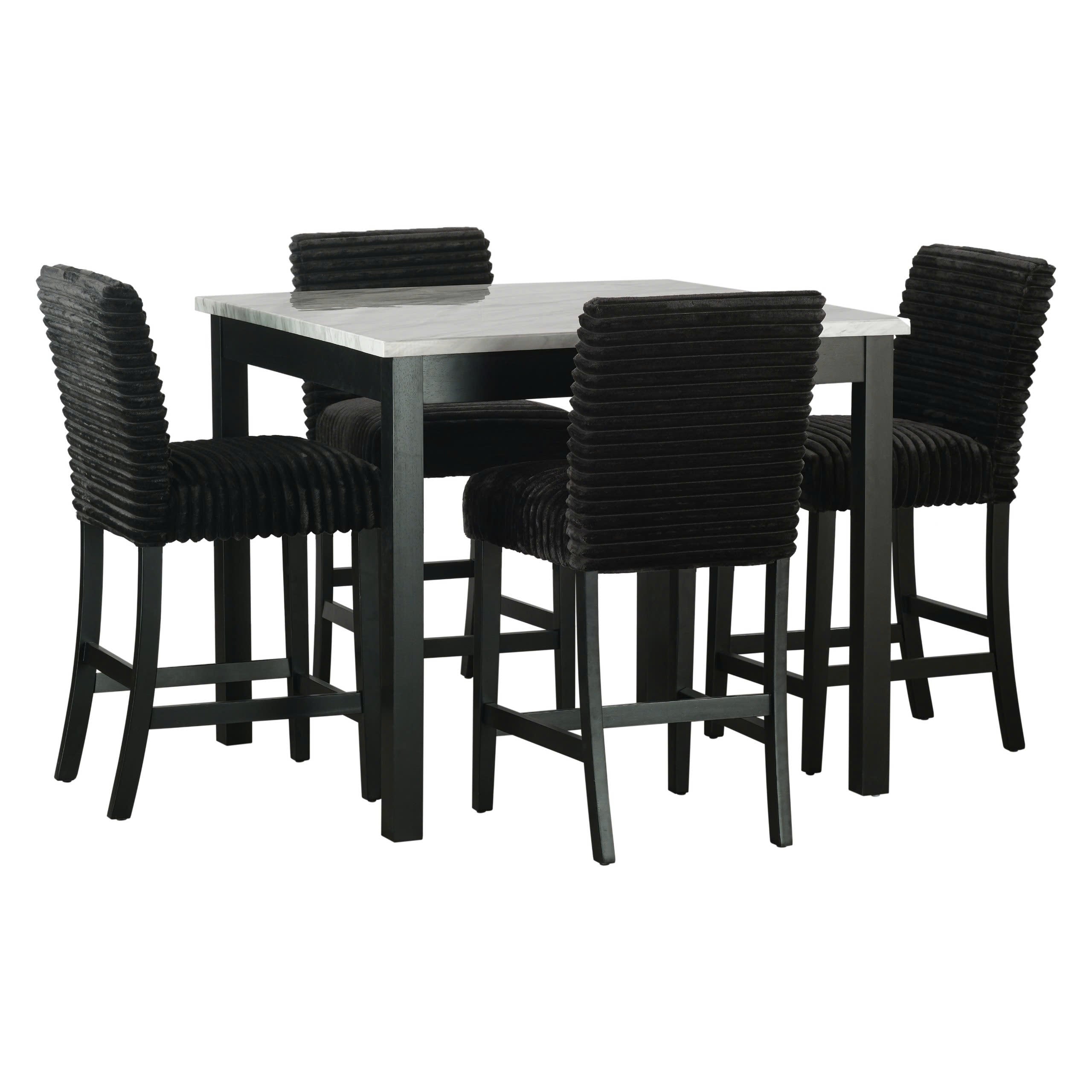 Dior13 - Pub Table + 4 Chair Set - DIOR13