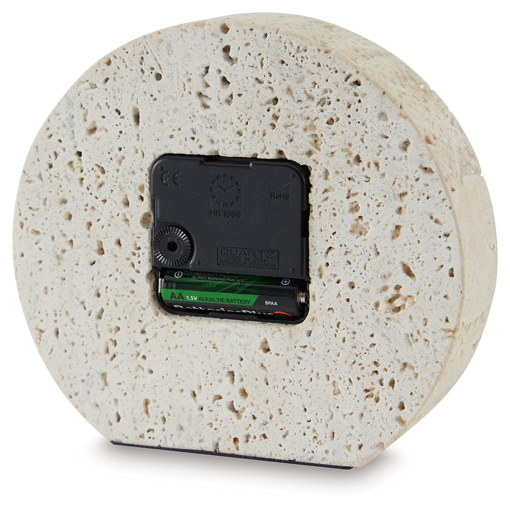 Donfordson Beige Table Clock (Set of 2) - A2000660