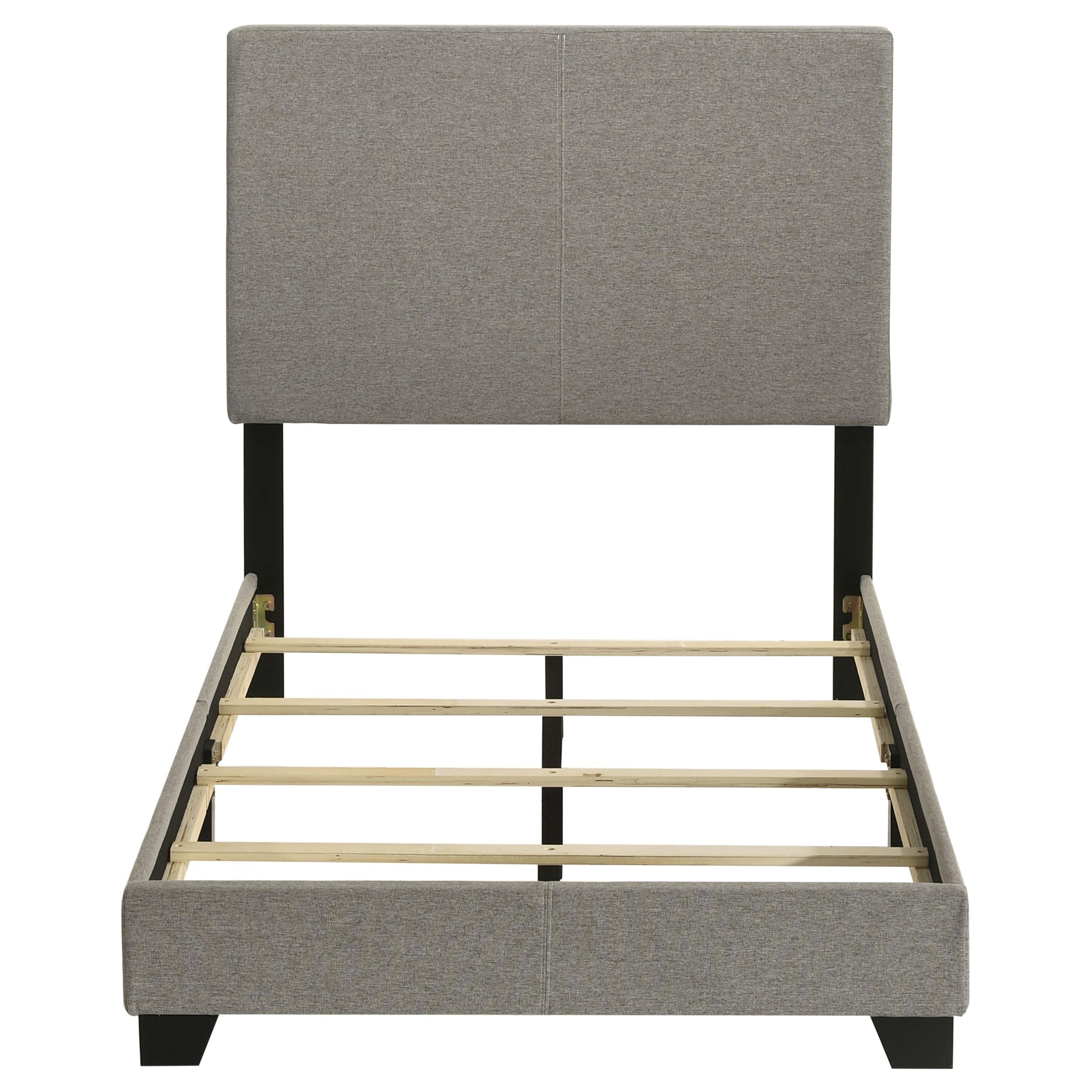 Dorian Fabric Upholstered Twin Panel Bed Taupe - 300851T