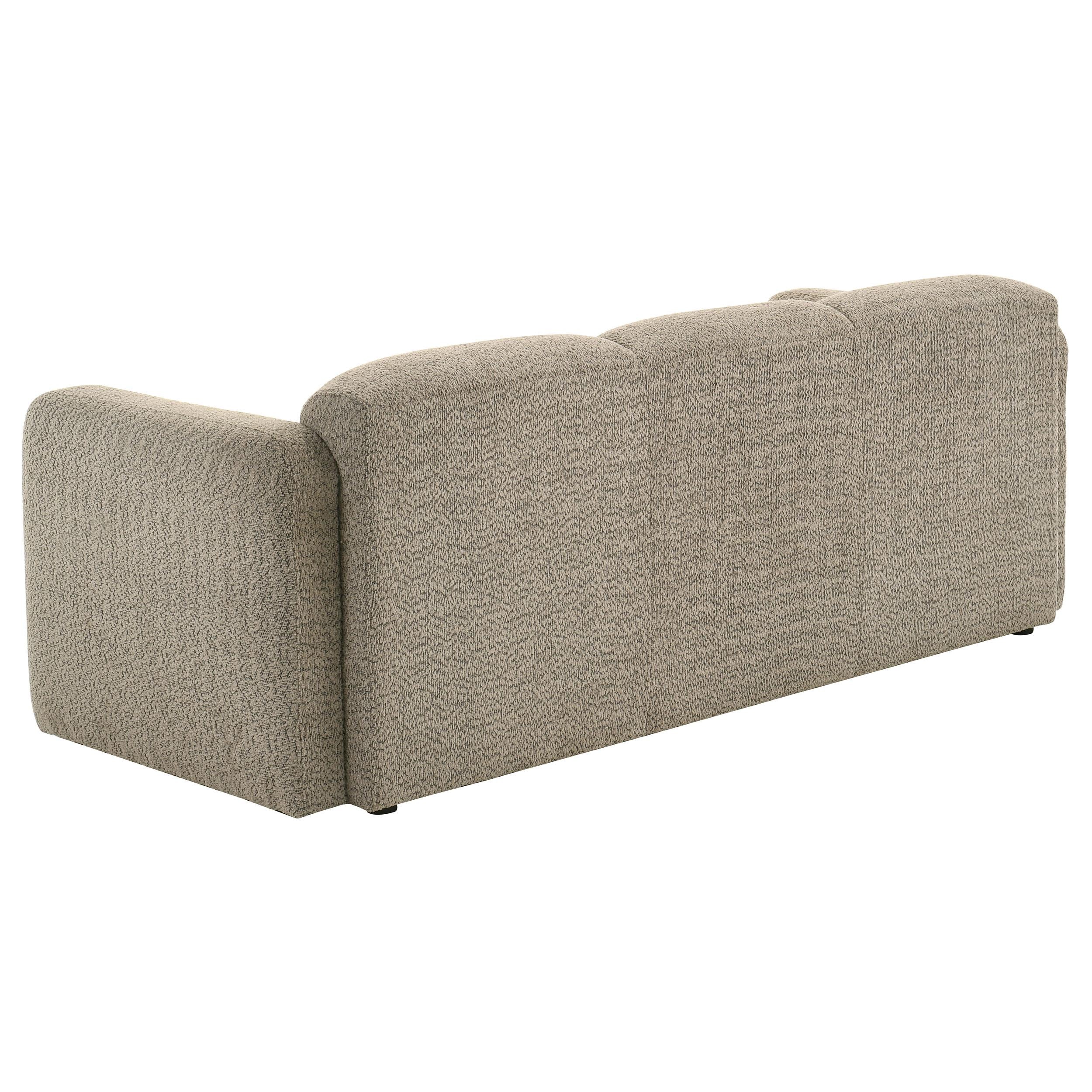 Dorset 2-piece Upholstered Round Track Arm Sofa Set Brown - 509814-S2