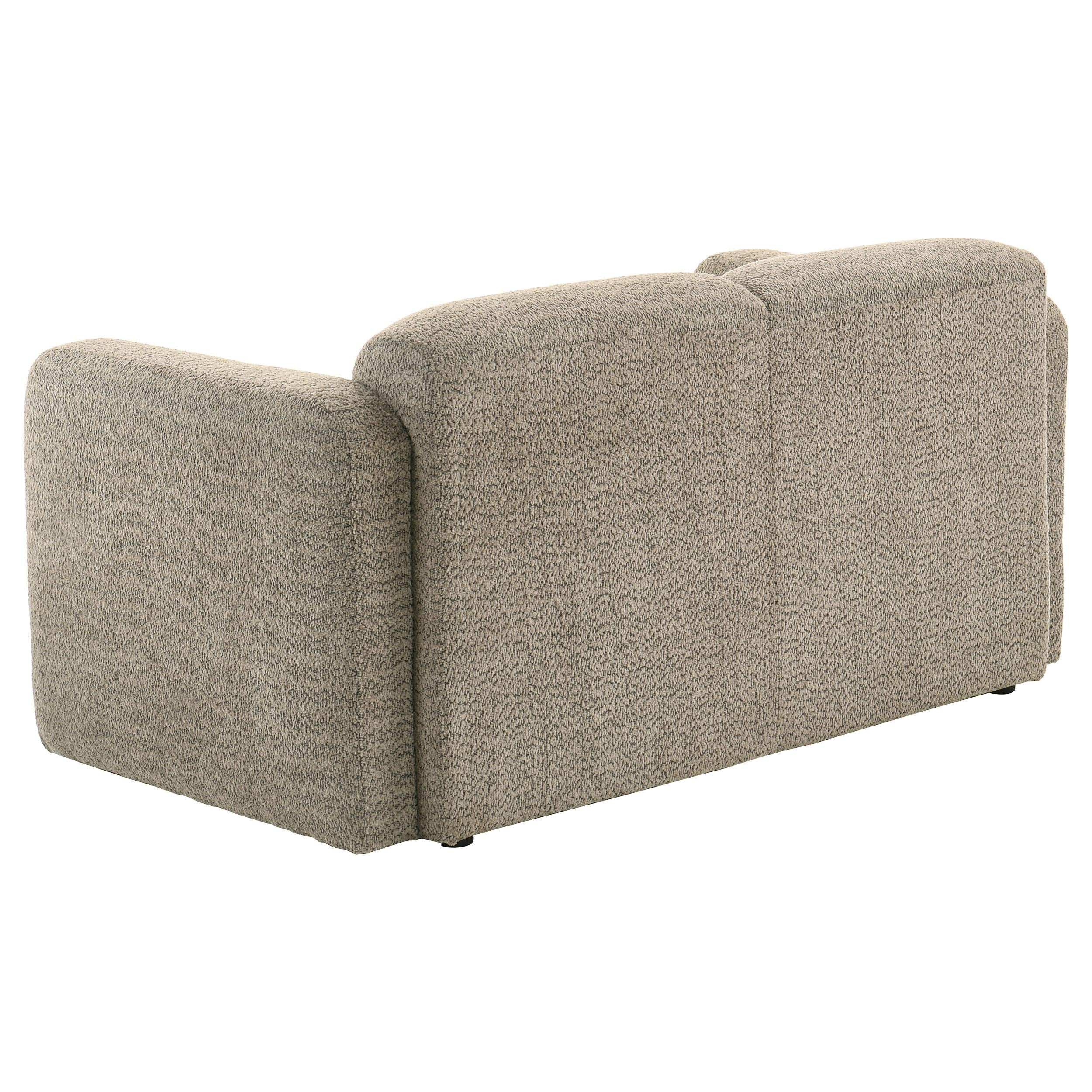 Dorset 2-piece Upholstered Round Track Arm Sofa Set Brown - 509814-S2