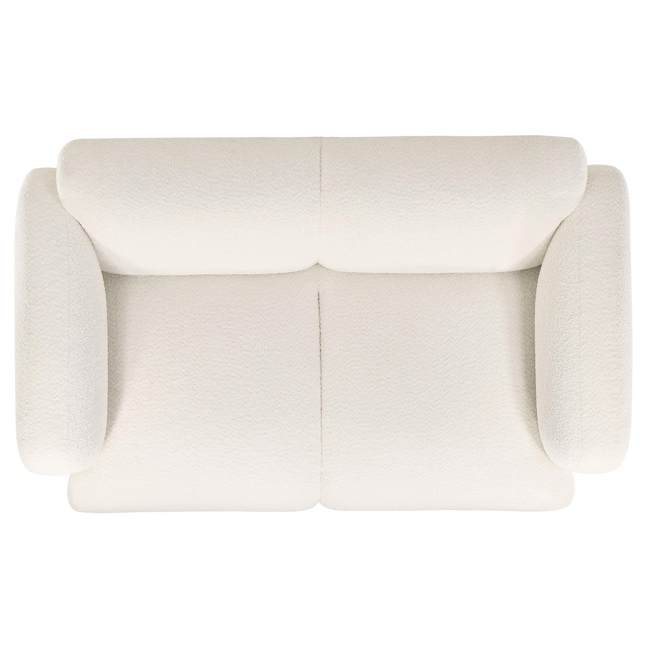 Dorset 2-piece Upholstered Round Track Arm Sofa Set White - 509811-S2