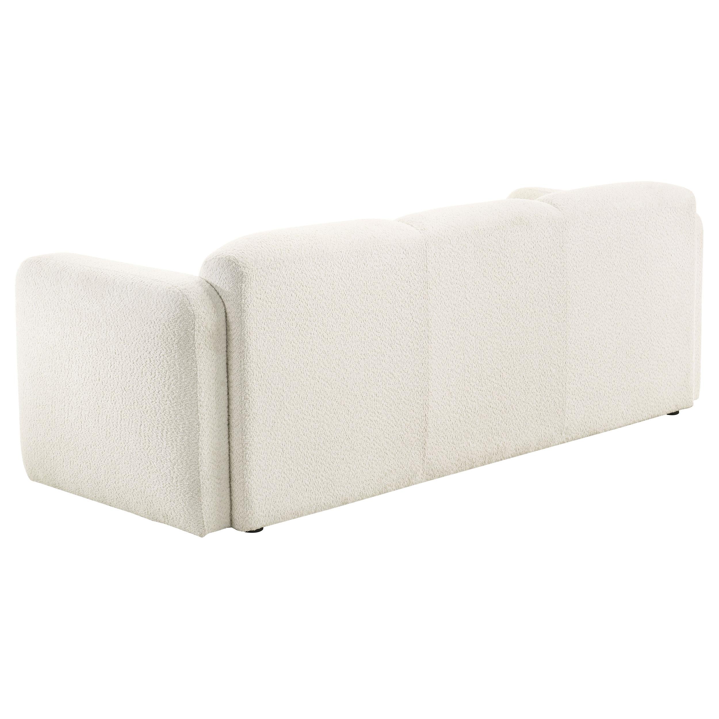 Dorset 2-piece Upholstered Round Track Arm Sofa Set White - 509811-S2
