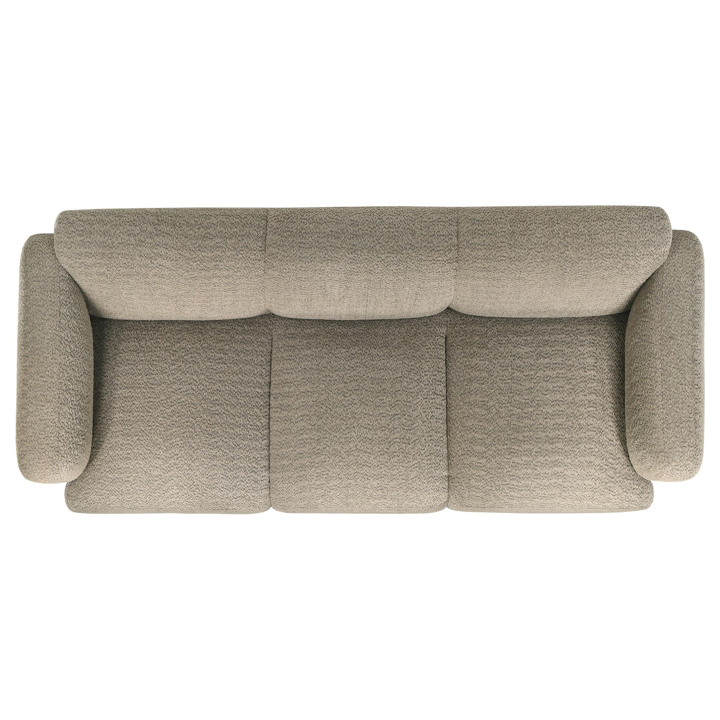 Dorset 3-piece Upholstered Round Track Arm Sofa Set Brown - 509814-S3
