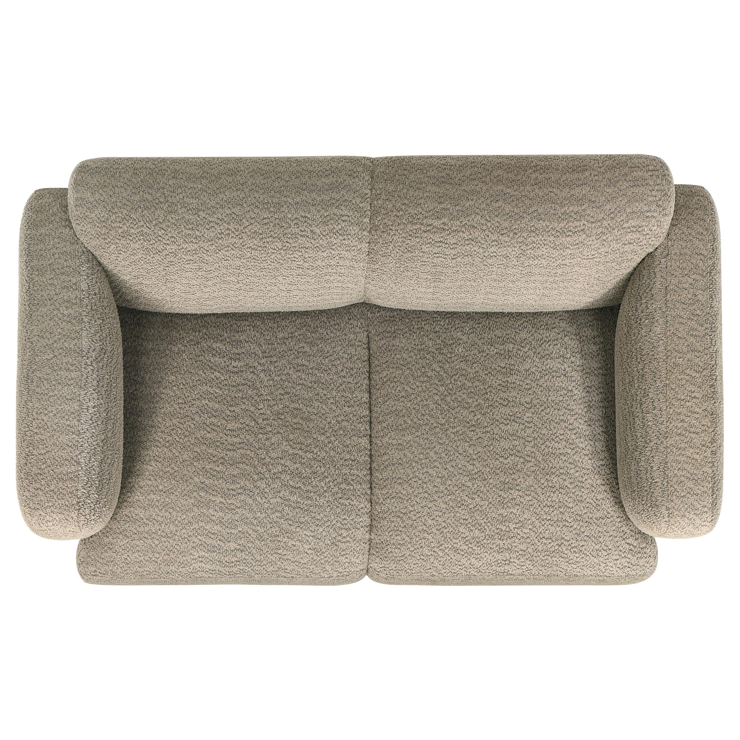 Dorset 3-piece Upholstered Round Track Arm Sofa Set Brown - 509814-S3