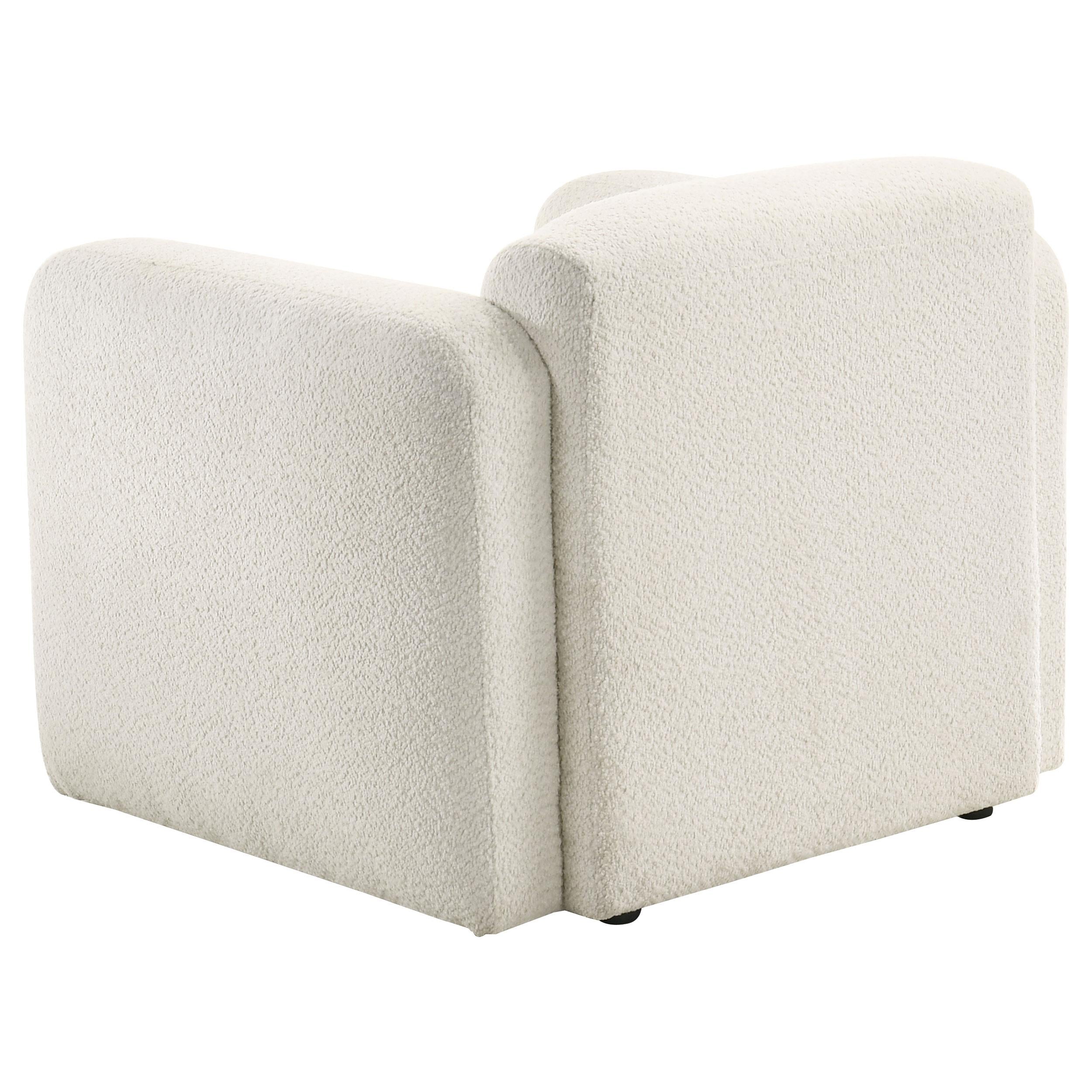 Dorset 3-piece Upholstered Round Track Arm Sofa Set White - 509811-S3