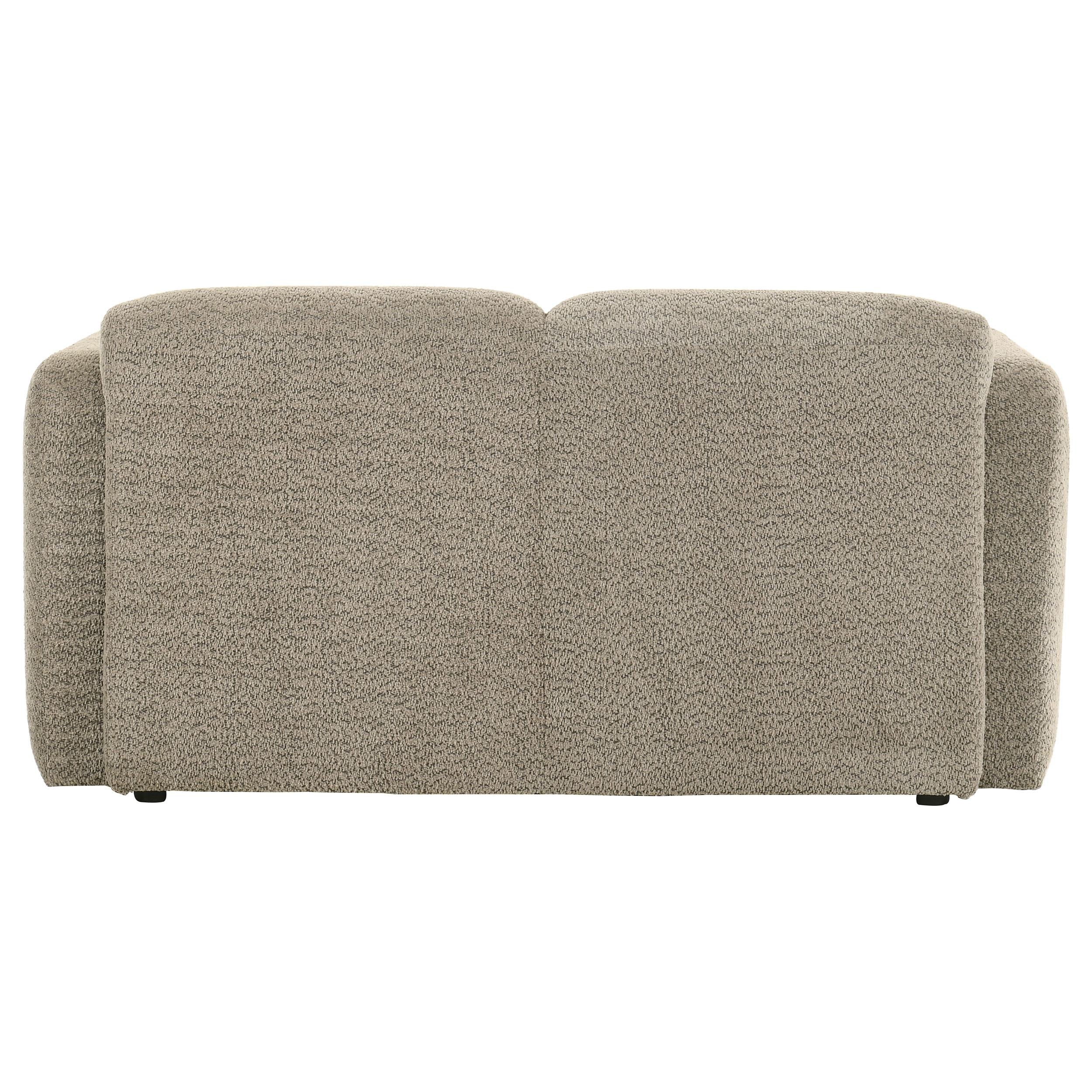 Dorset Fabric Upholstered Round Track Arm Loveseat Brown - 509815