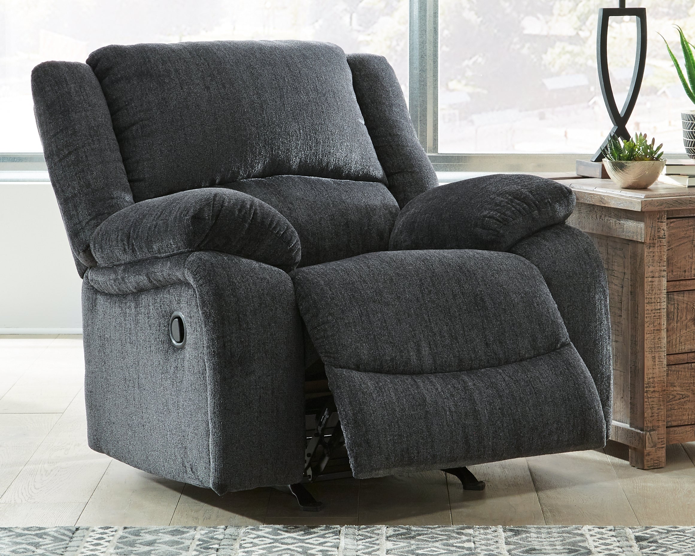 Draycoll Slate Reclining Loveseat with Console and Recliner - 76504U7