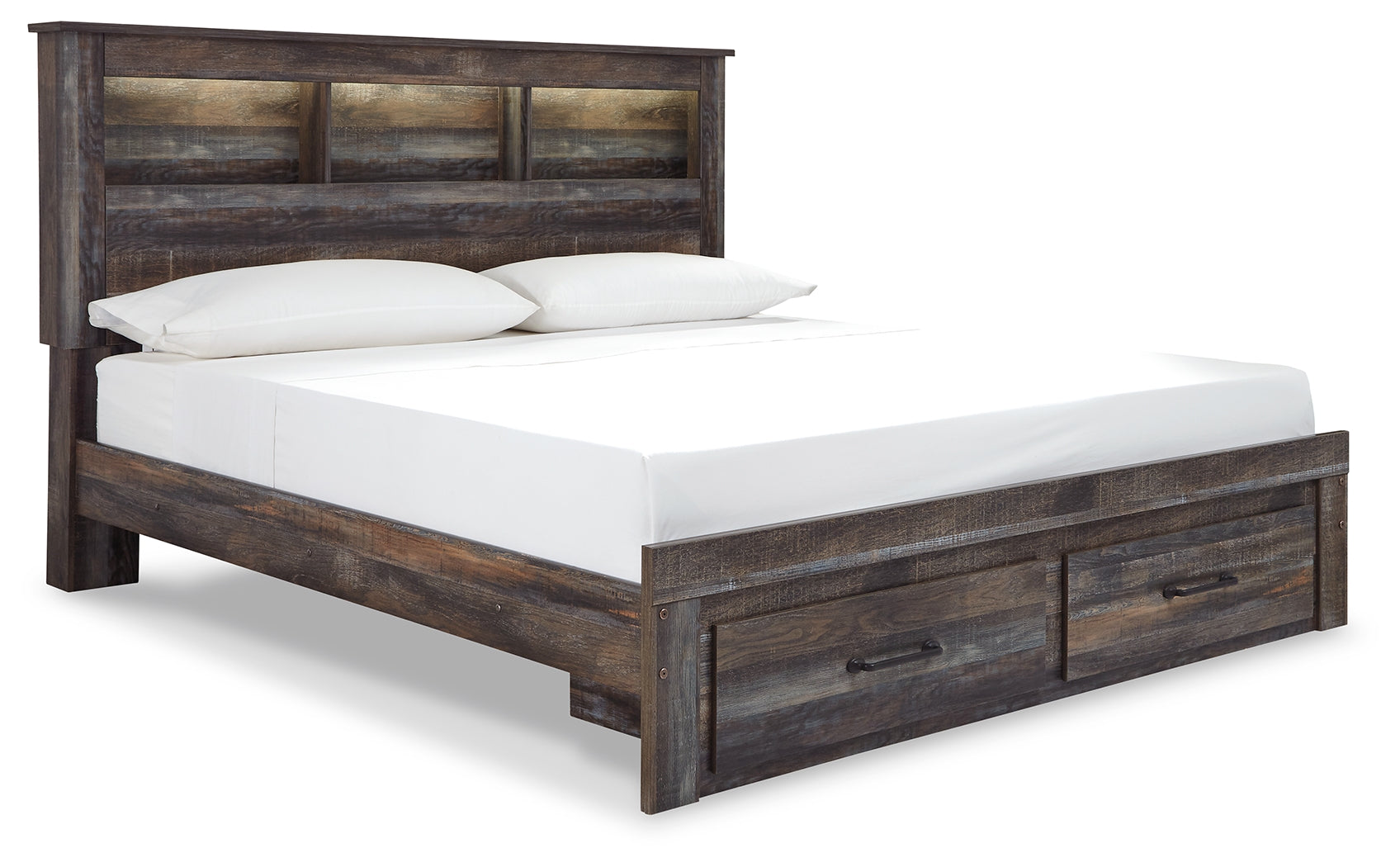 Drystan King Bookcase Storage Bed and Chest - B211B106