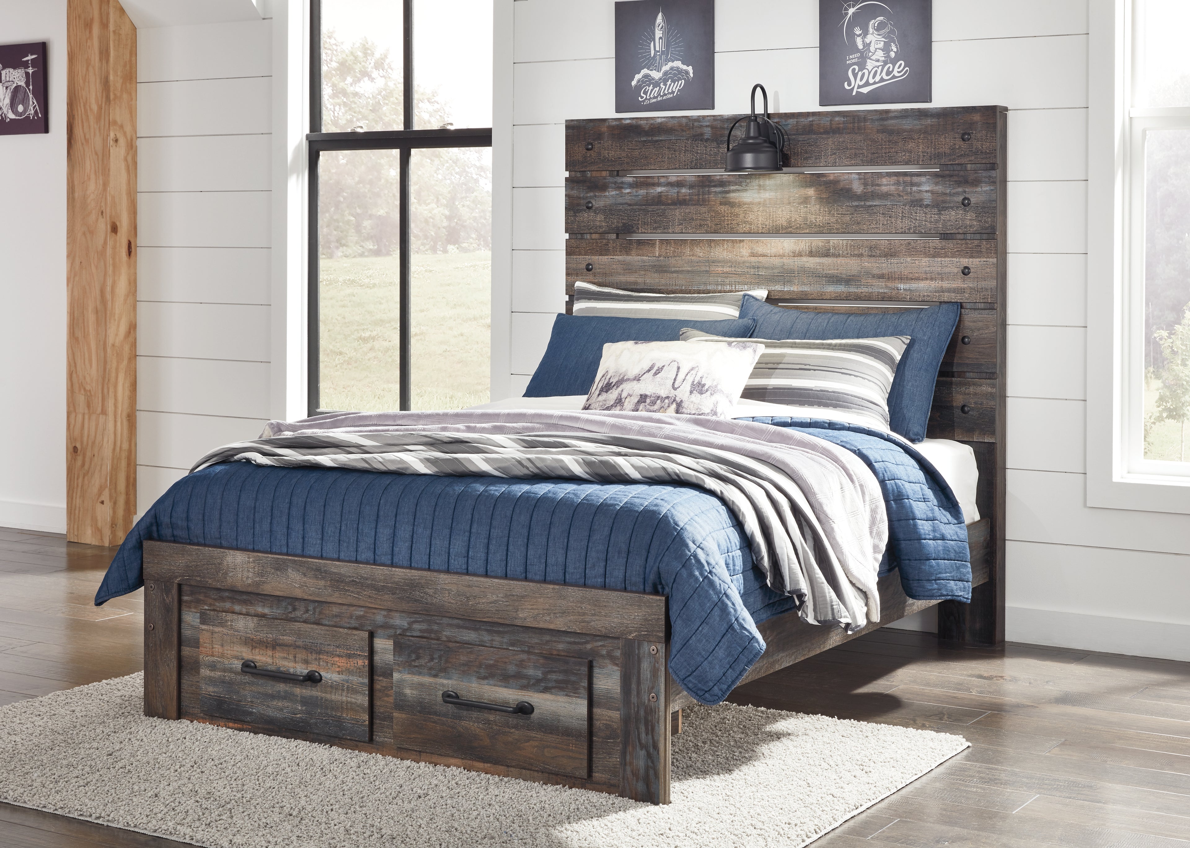 Drystan Multi Full Storage Bed, Dresser and 2 Nightstands - B211B92