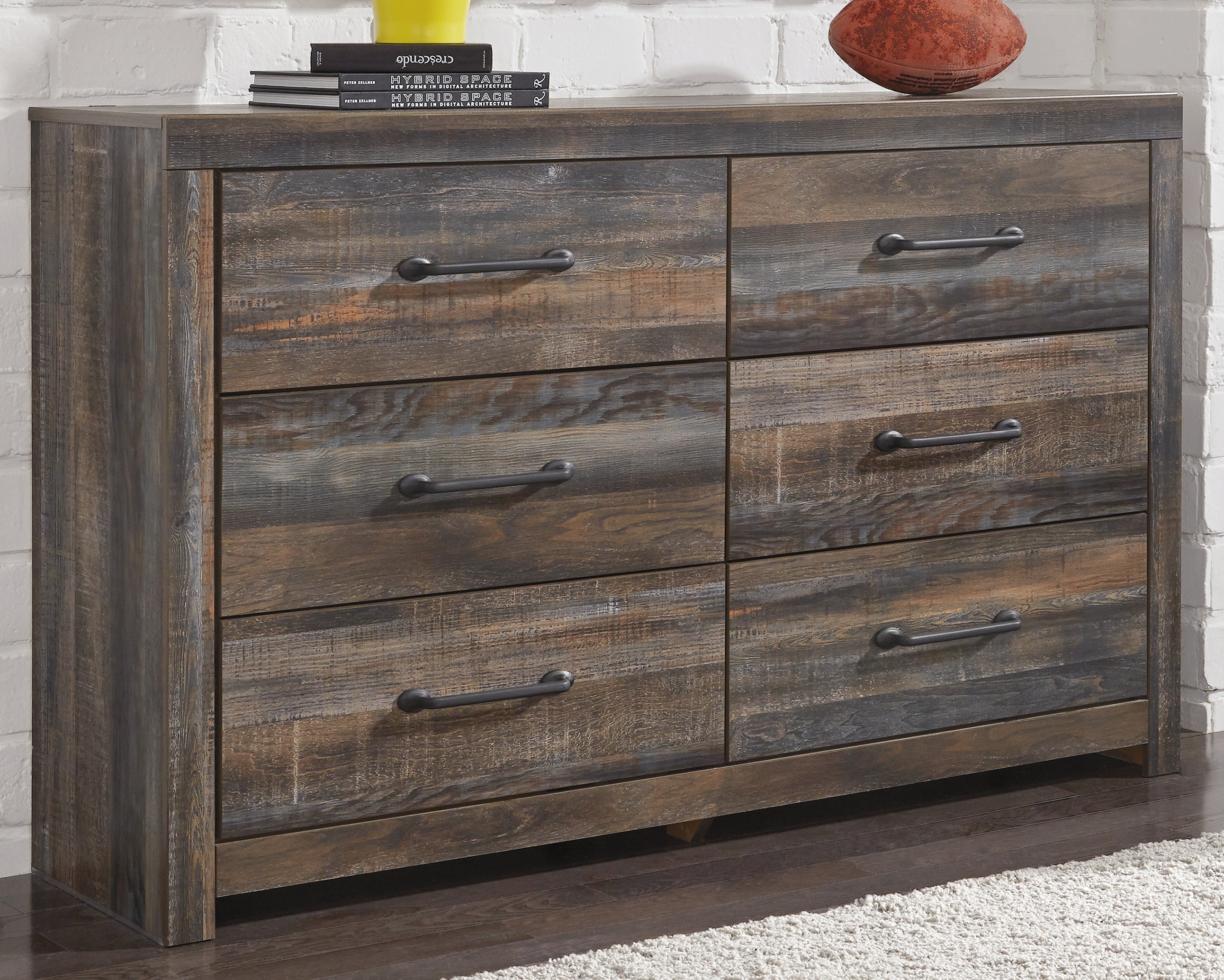 Drystan Multi Queen Bookcase Bed, Dresser and 2 Nightstands - B211B87