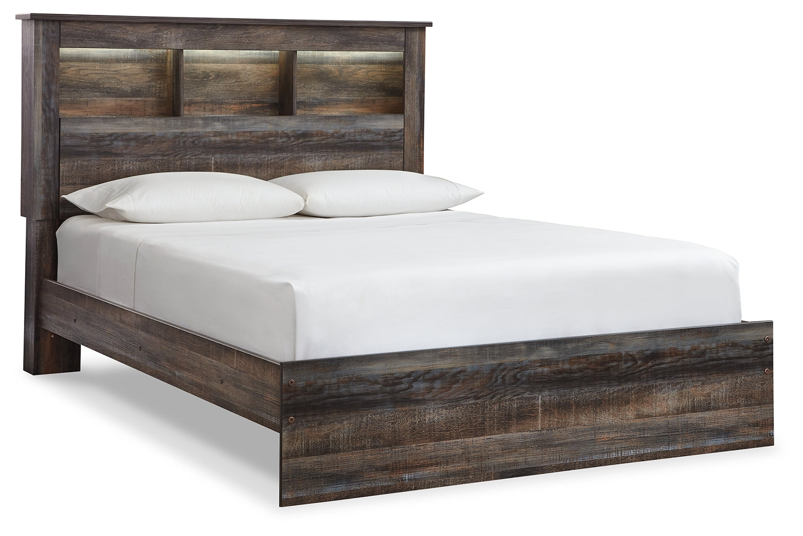 Drystan Multi Queen Bookcase Bed, Dresser and 2 Nightstands - B211B87