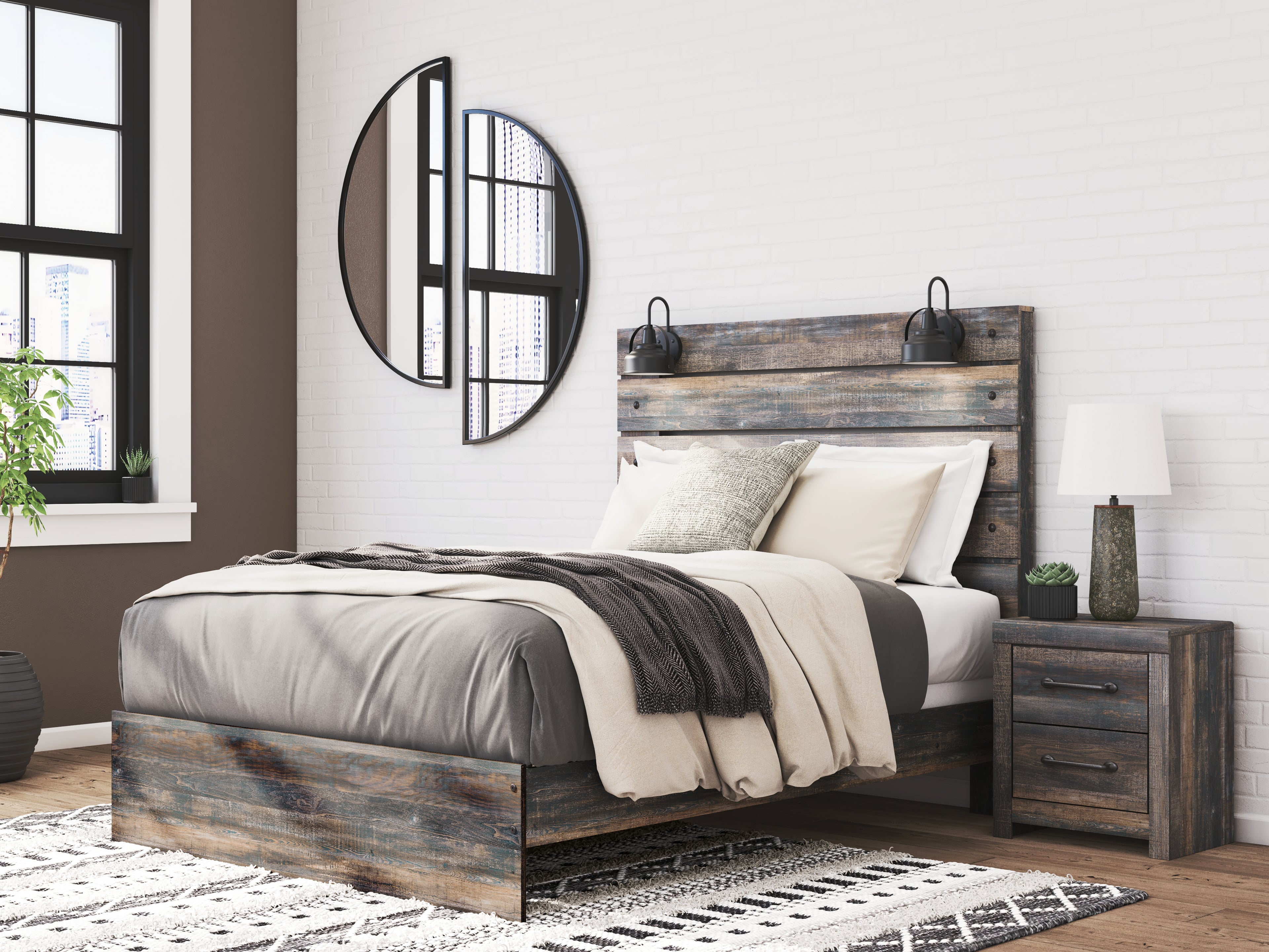 Drystan Queen Panel Bed, 2 Dressers, Mirror and 2 Nightstands - B211B118