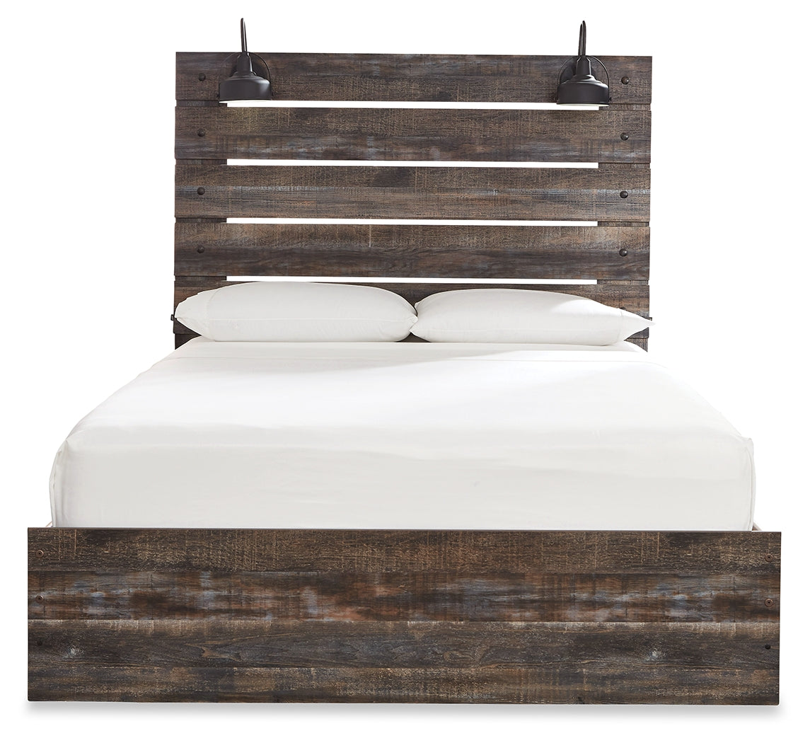 Drystan Queen Panel Bed, 2 Dressers, Mirror and 2 Nightstands - B211B118