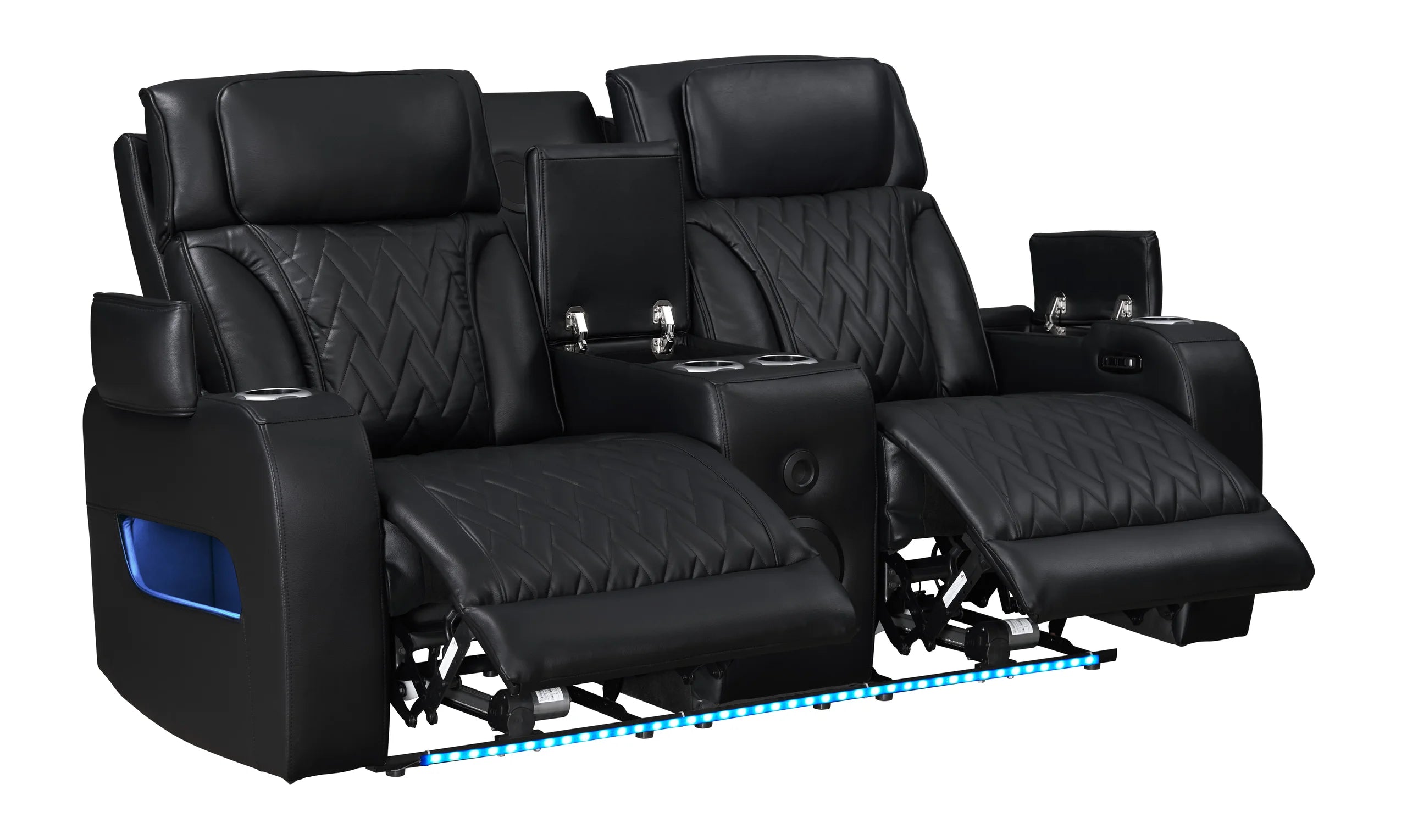 DUBAI 3PC Black Power Reclining Set - DUBAI BLACK