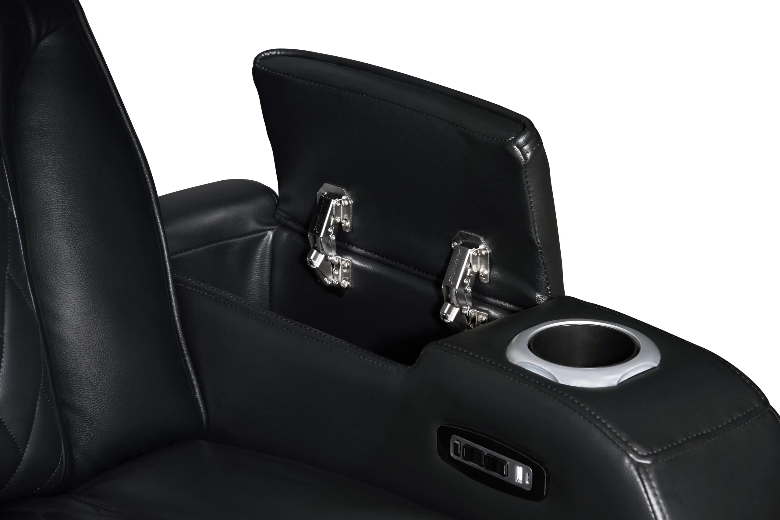 DUBAI 3PC Black Power Reclining Set - DUBAI BLACK