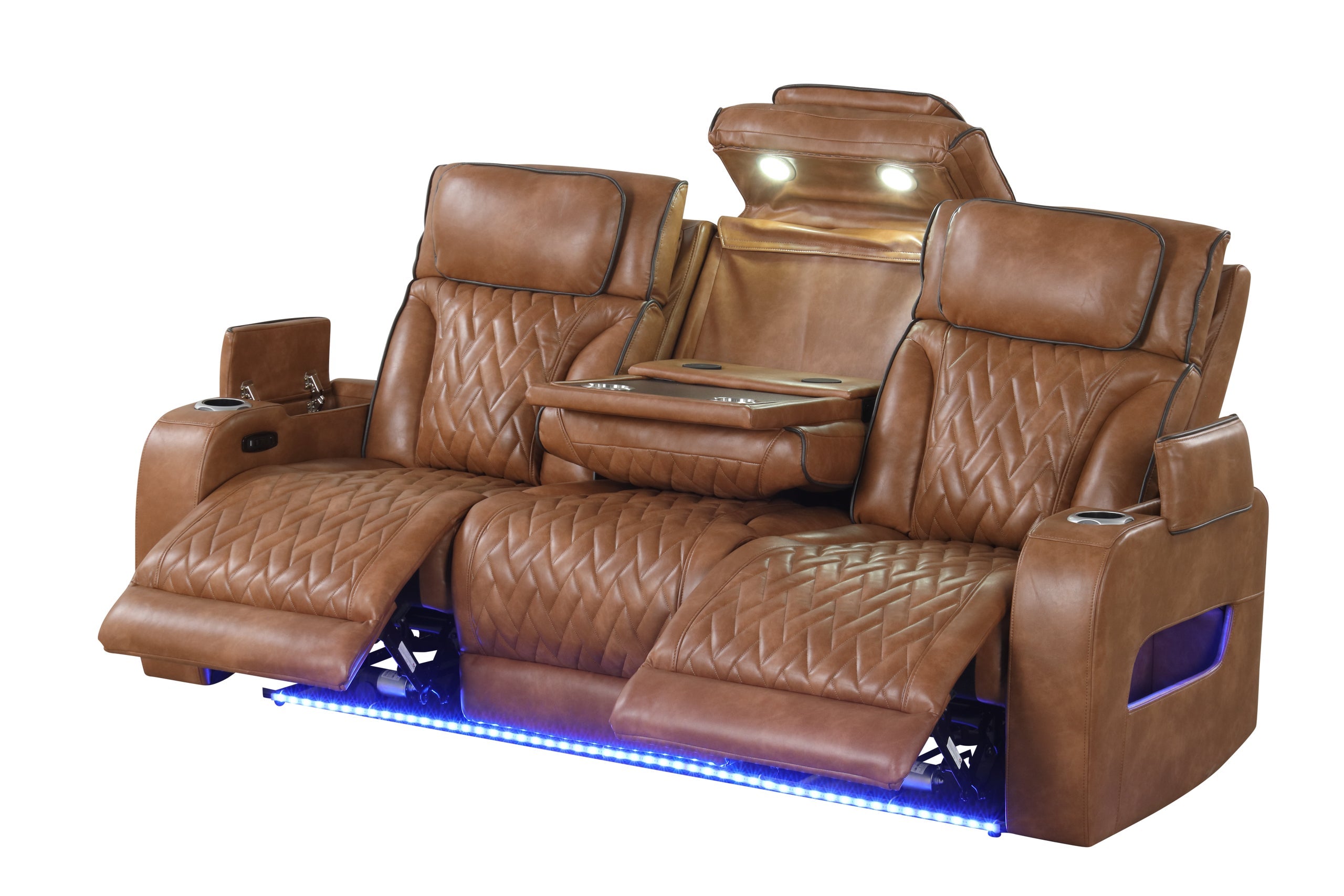 DUBAI 3PC Brown Power Reclining Set - DUBAI BROWN